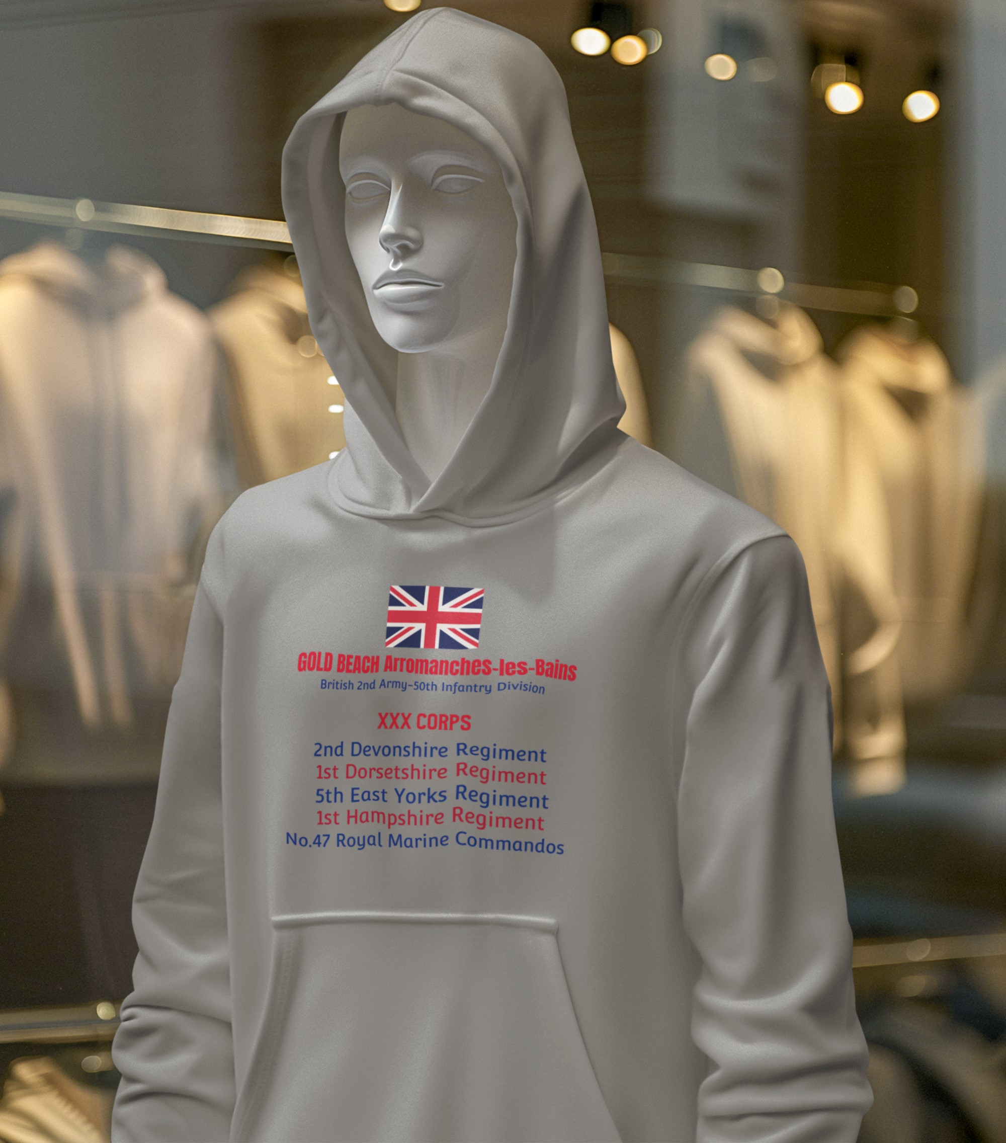 D-Day commemoration 'Gold Beach' Hoodie Premium quality. Unique designs for unique minds. 