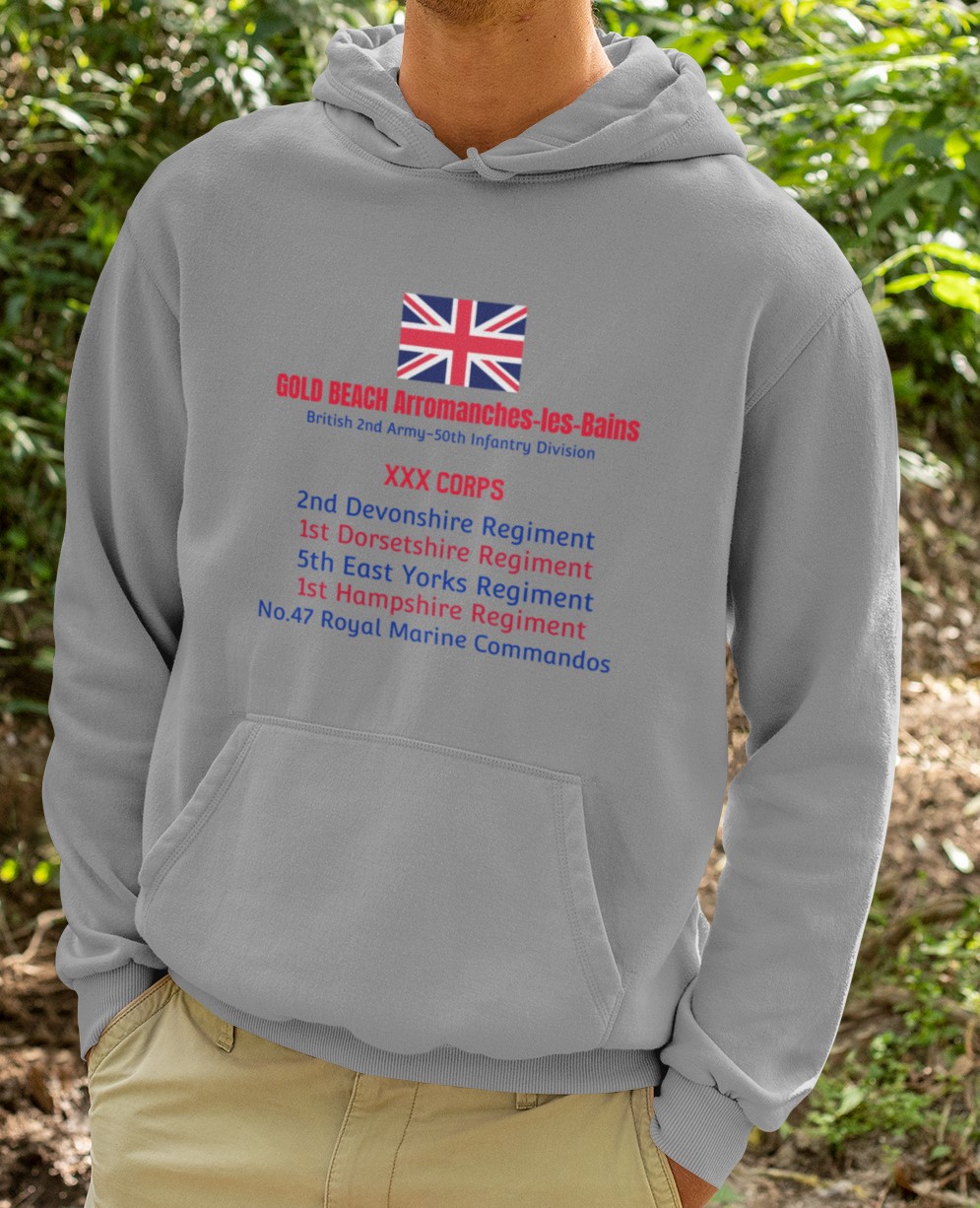 D-Day commemoration 'Gold Beach' Hoodie Premium quality. Unique designs for unique minds. 
