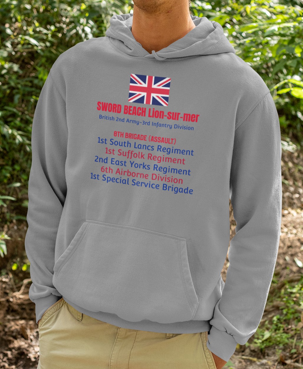 D-Day commemoration 'Sword Beach' Hoodie. Premium quality. Original designs for original minds.
