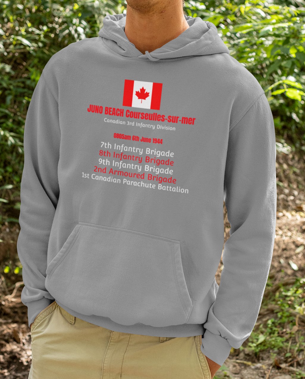 D-Day commemoration 'Juno Beach' Premium Hoodie. Original designs for original minds.