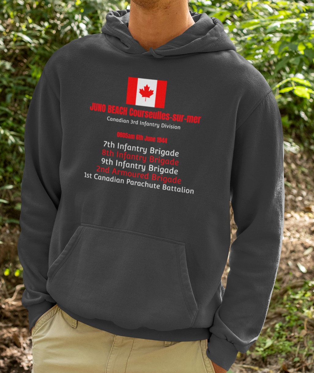 D-Day commemoration 'Juno Beach' Premium Hoodie. Original designs for original minds.