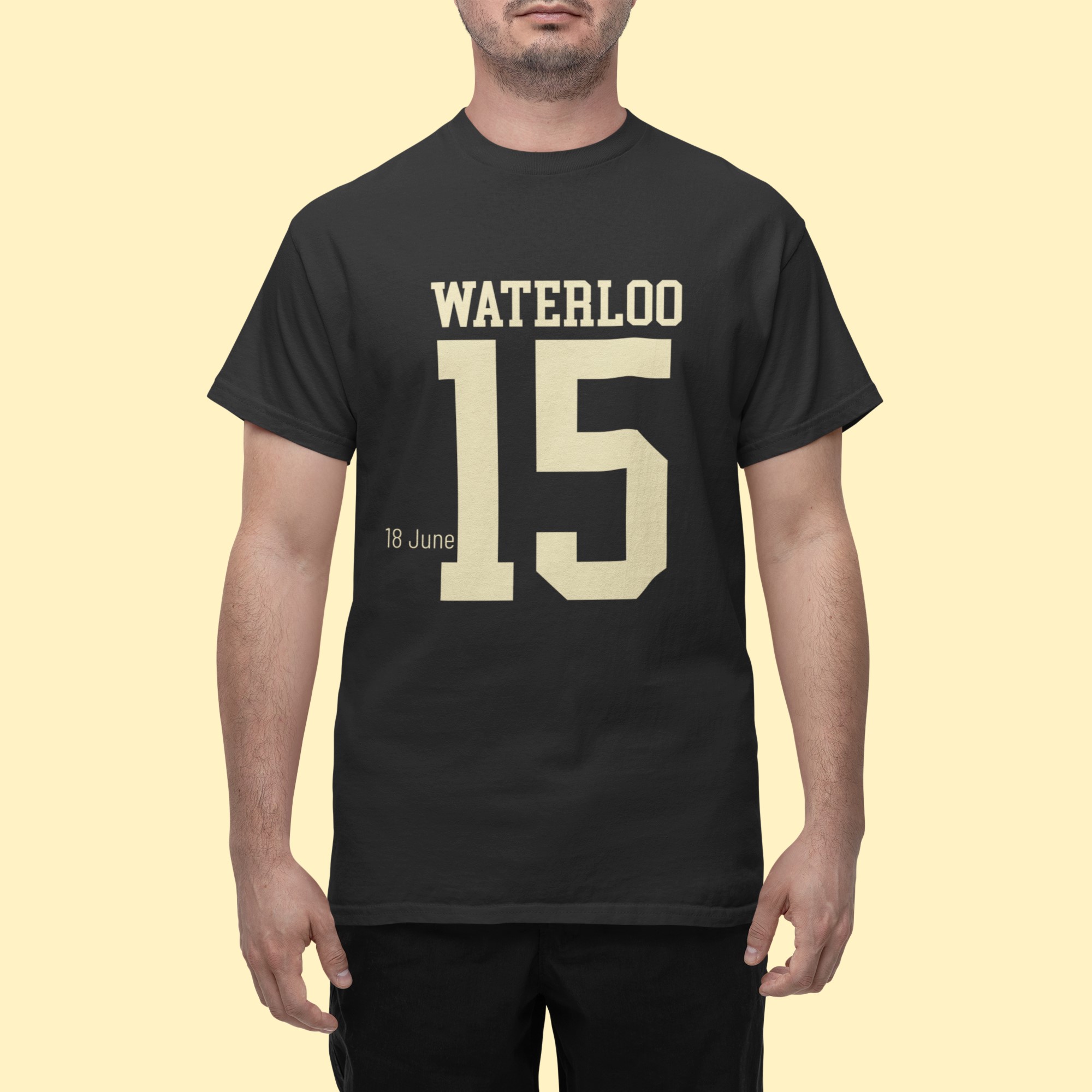 Napoleonic wars 'Waterloo' T-Shirt. Date and year 18 June 1815. Original designs for original minds.