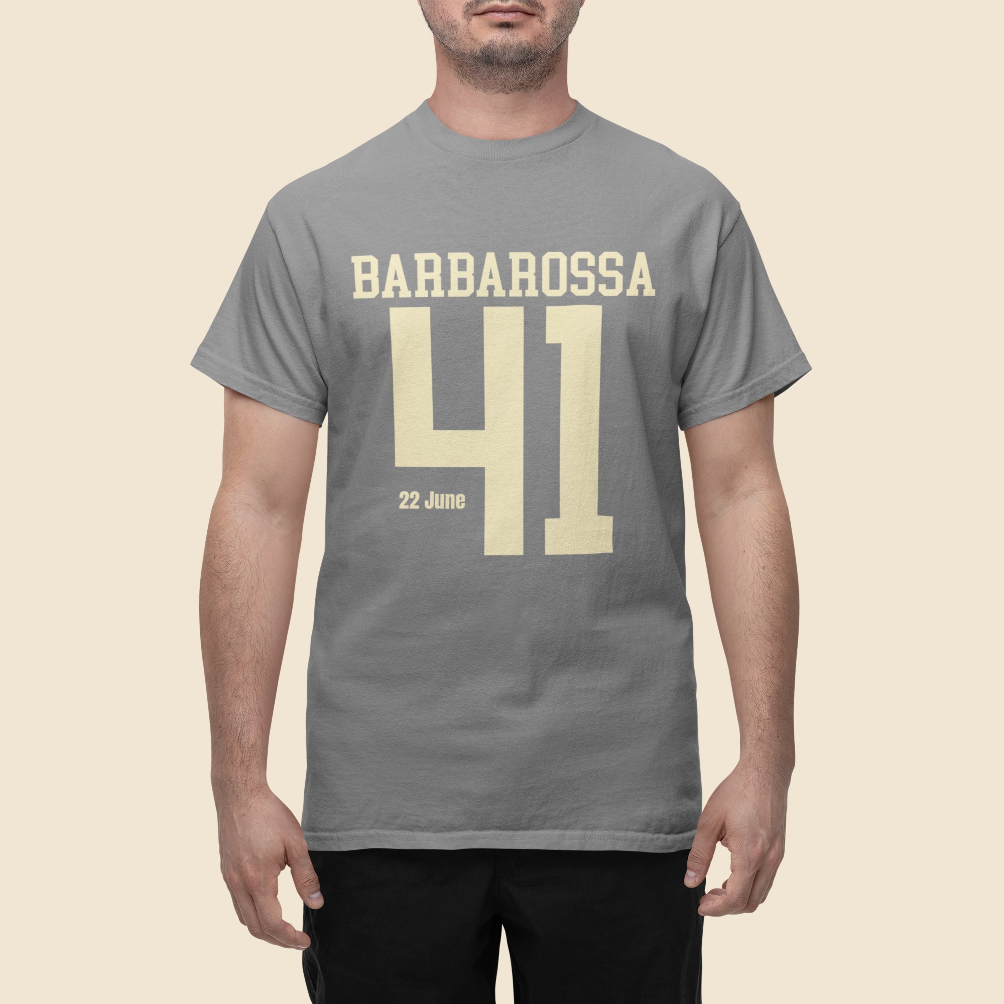 WW2 Military Events and Battles T-Shirts showing date and year. Barbarossa 22 June 1941. Original designs for original minds.