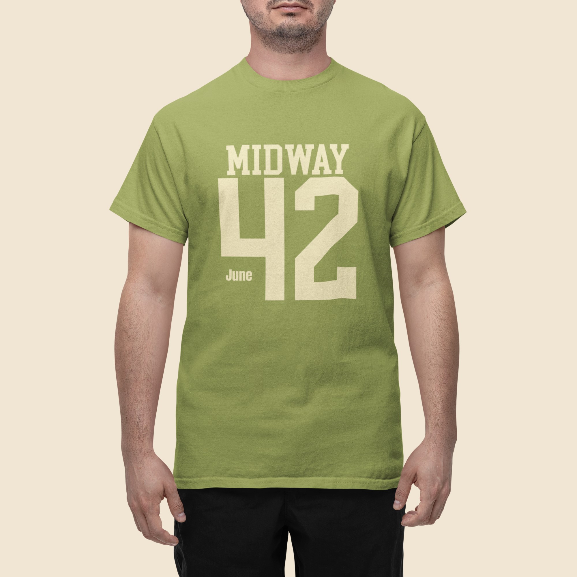 WW2 Military Events and Battles T-Shirts showing date and year. Midway June 1942. Original designs for original minds.