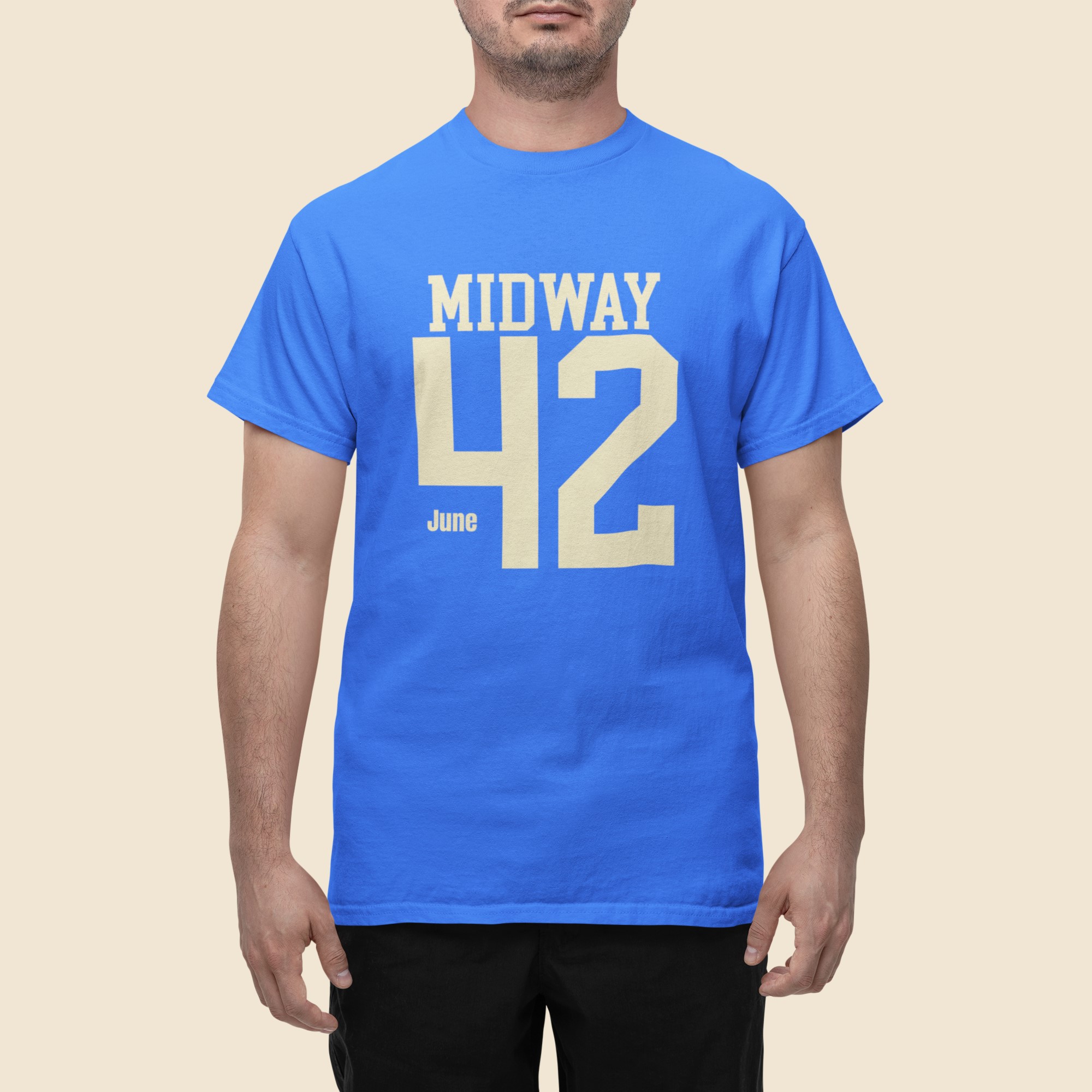 WW2 Military Events and Battles T-Shirts showing date and year. Midway June 1942. Original designs for original minds.