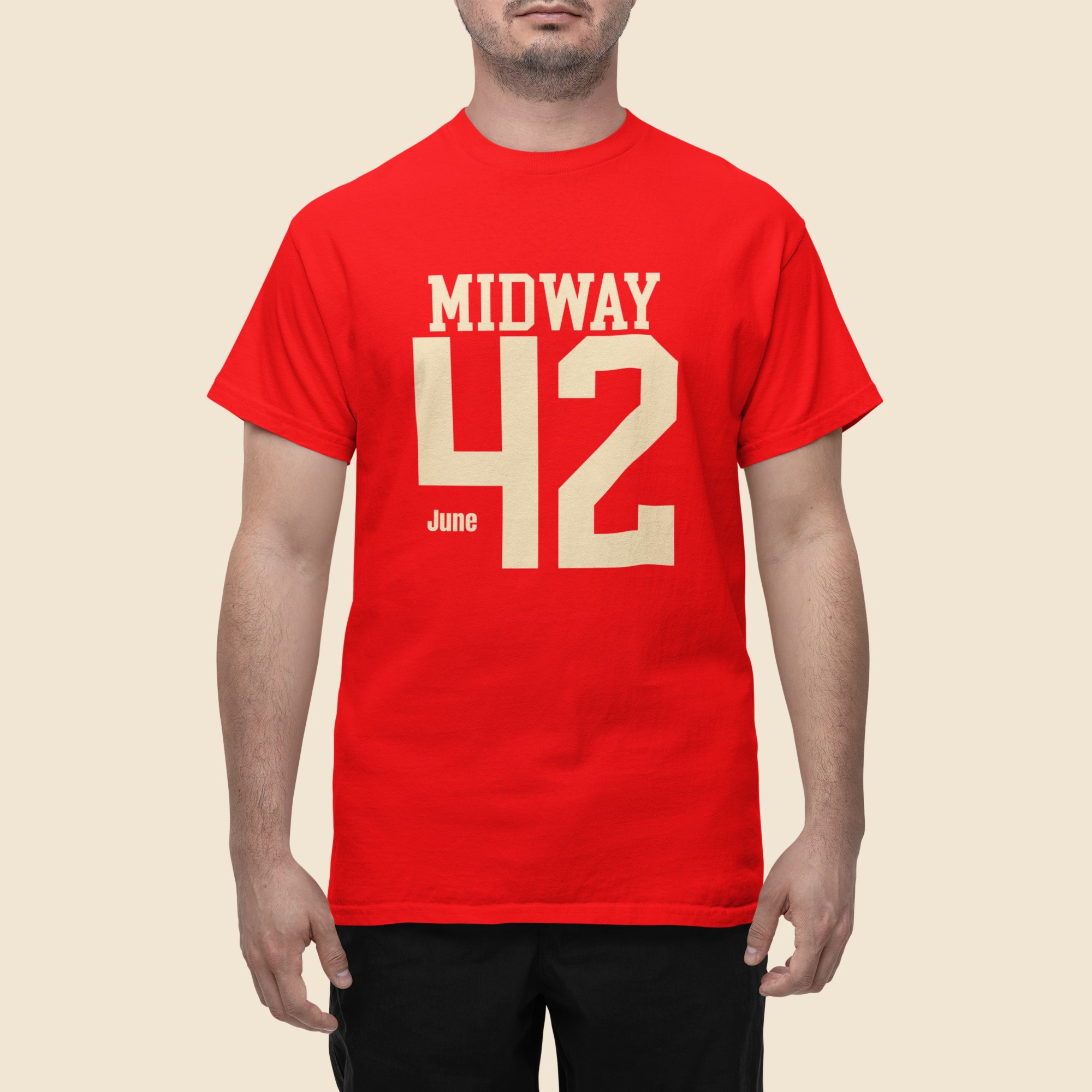 WW2 Military Events and Battles T-Shirts showing date and year. Midway June 1942. Original designs for original minds.