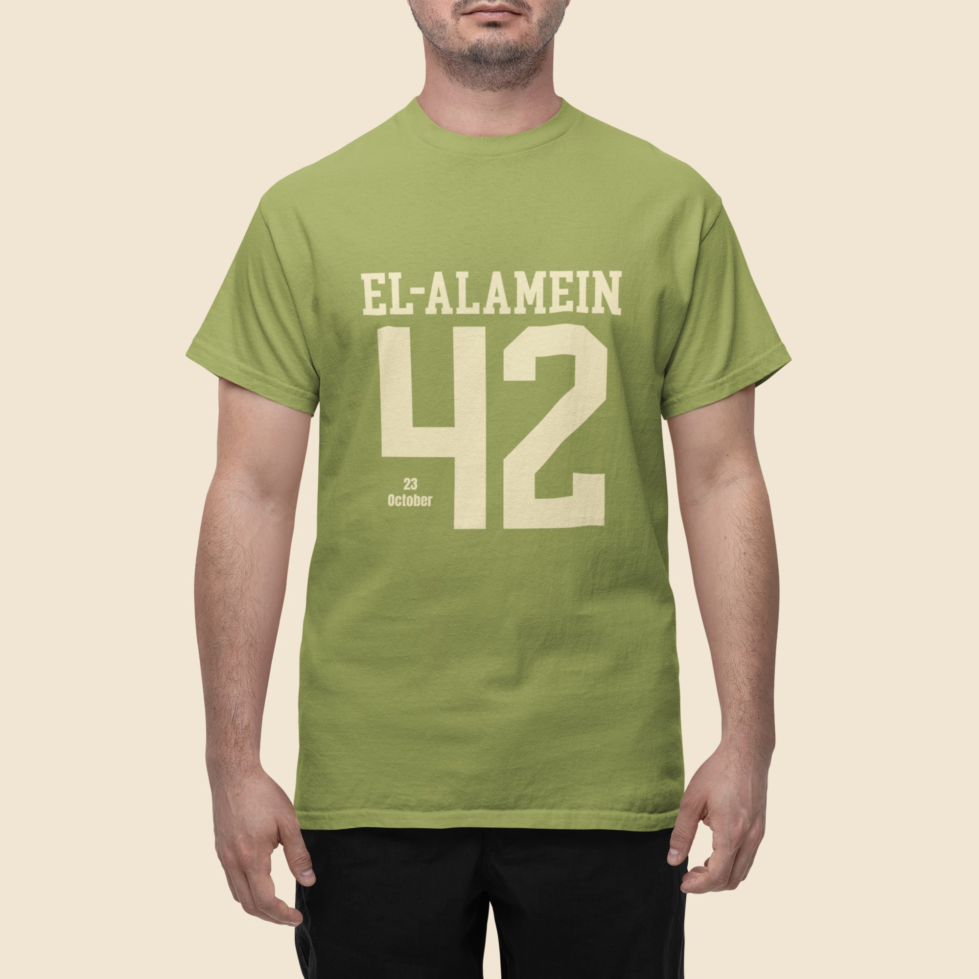 WW2 Military Events and Battles T-Shirts showing date and year. El-Alamein 23 October 1942. Original designs for original minds.