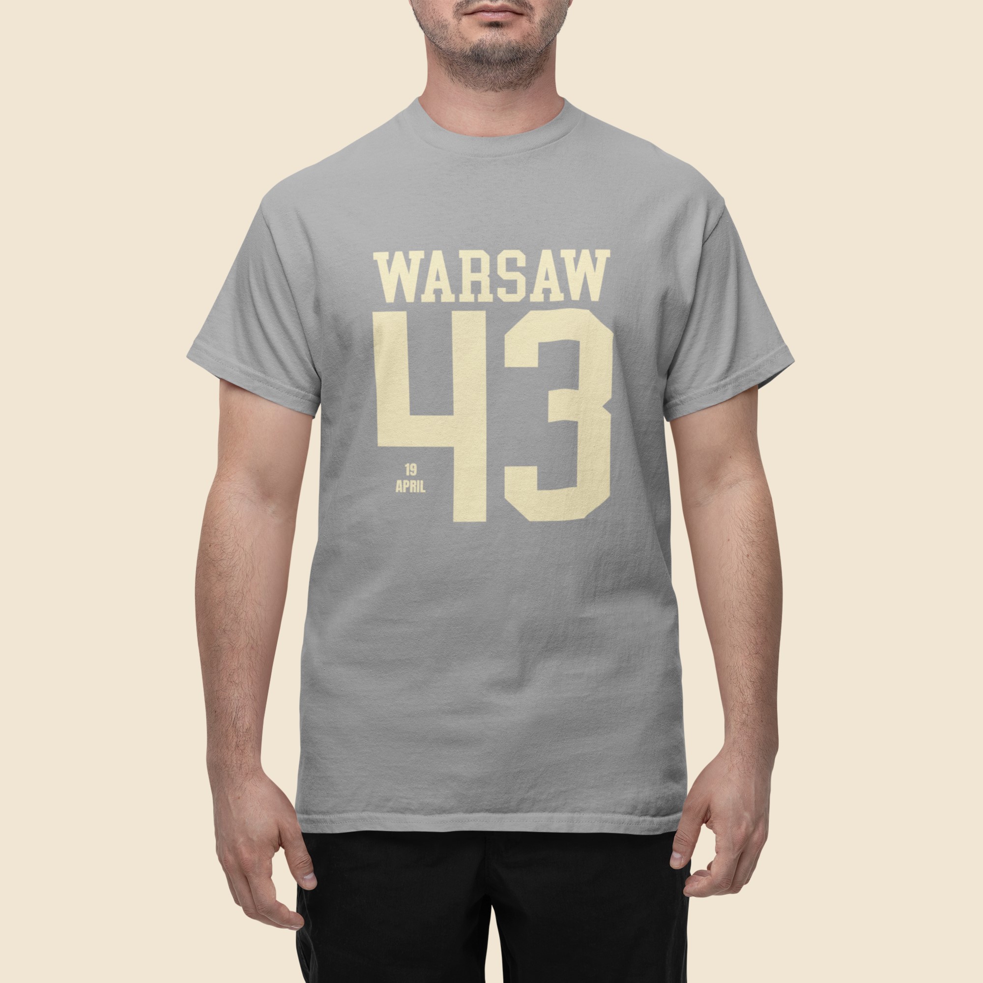 WW2 Military Events and Battles T-Shirts showing date and year. Warsaw 19 April 1943. Original designs for original minds.