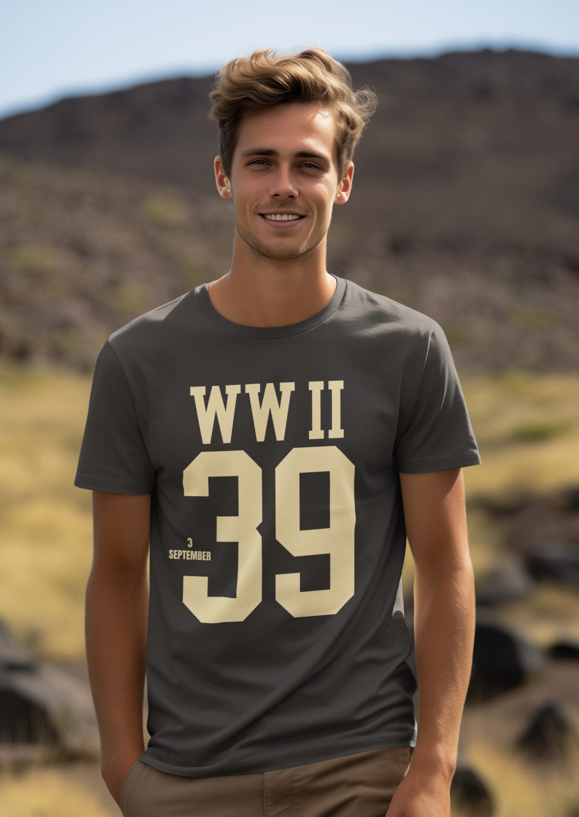 Historic event T-Shirt 20th Century, WW2 begins 3 September 1939. Wear history on your chest. Original designs for original minds.