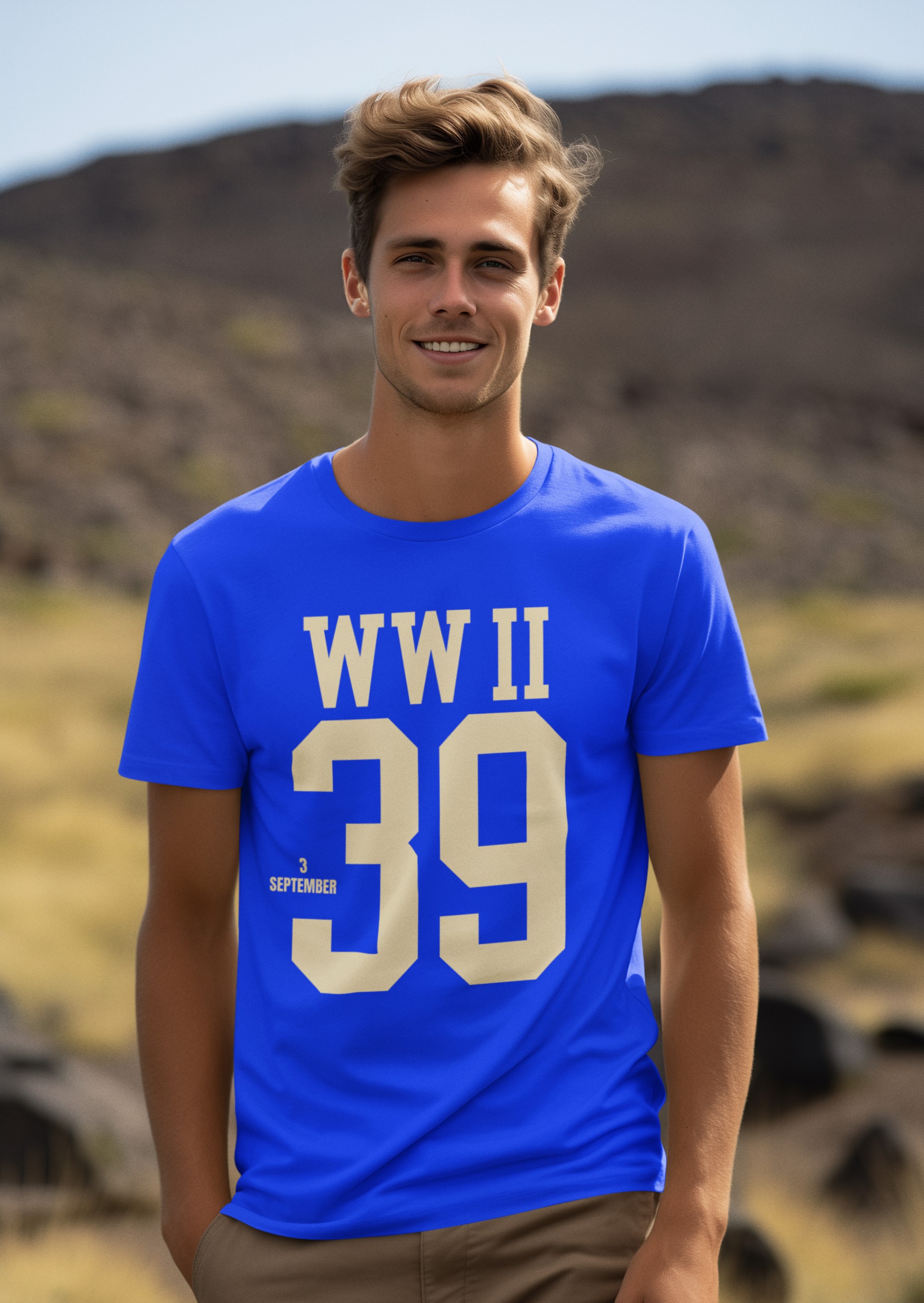 Historic event T-Shirt 20th Century, WW2 begins 3 September 1939. Wear history on your chest. Original designs for original minds.
