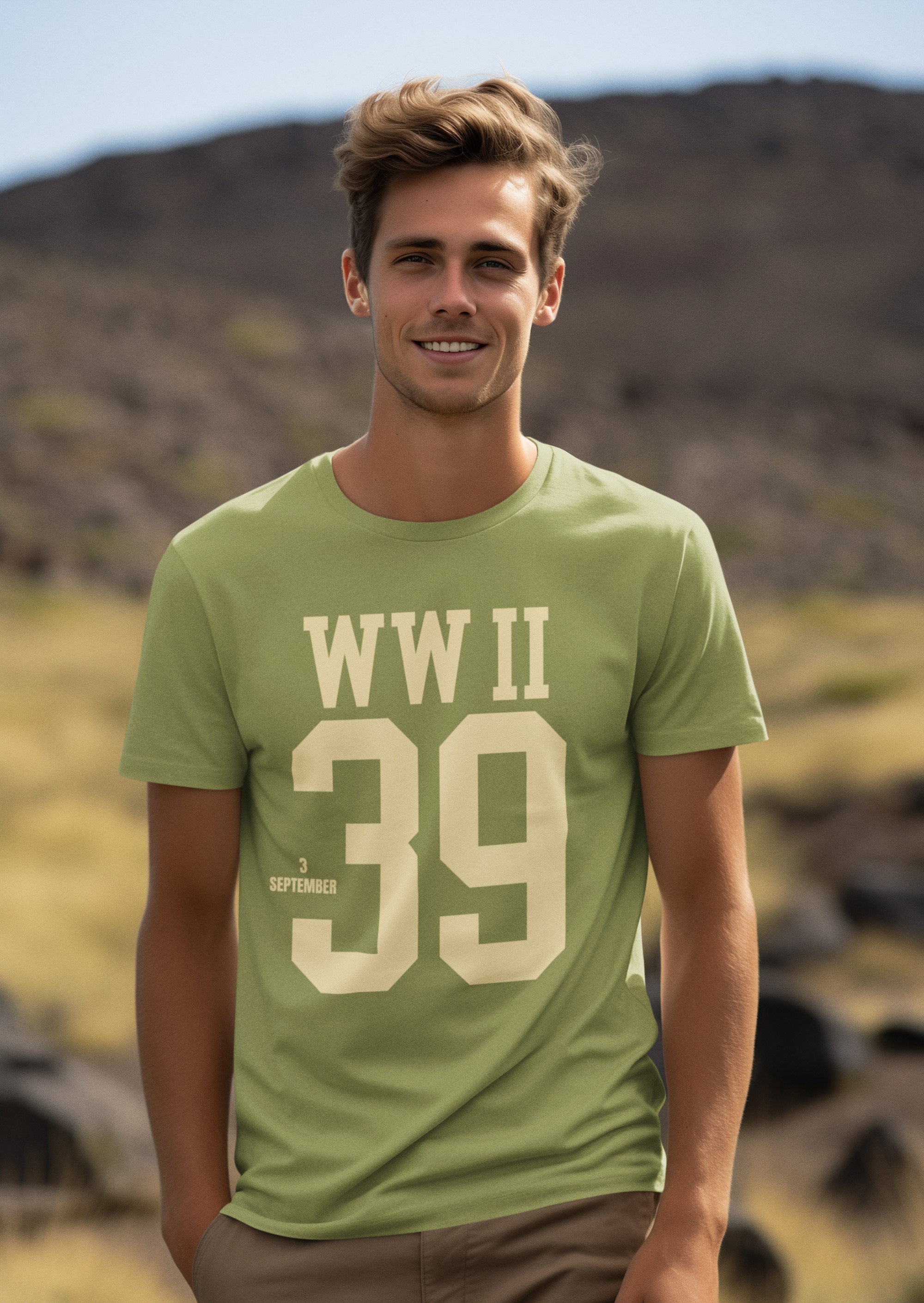 Historic event T-Shirt 20th Century, WW2 begins 3 September 1939. Wear history on your chest. Original designs for original minds.