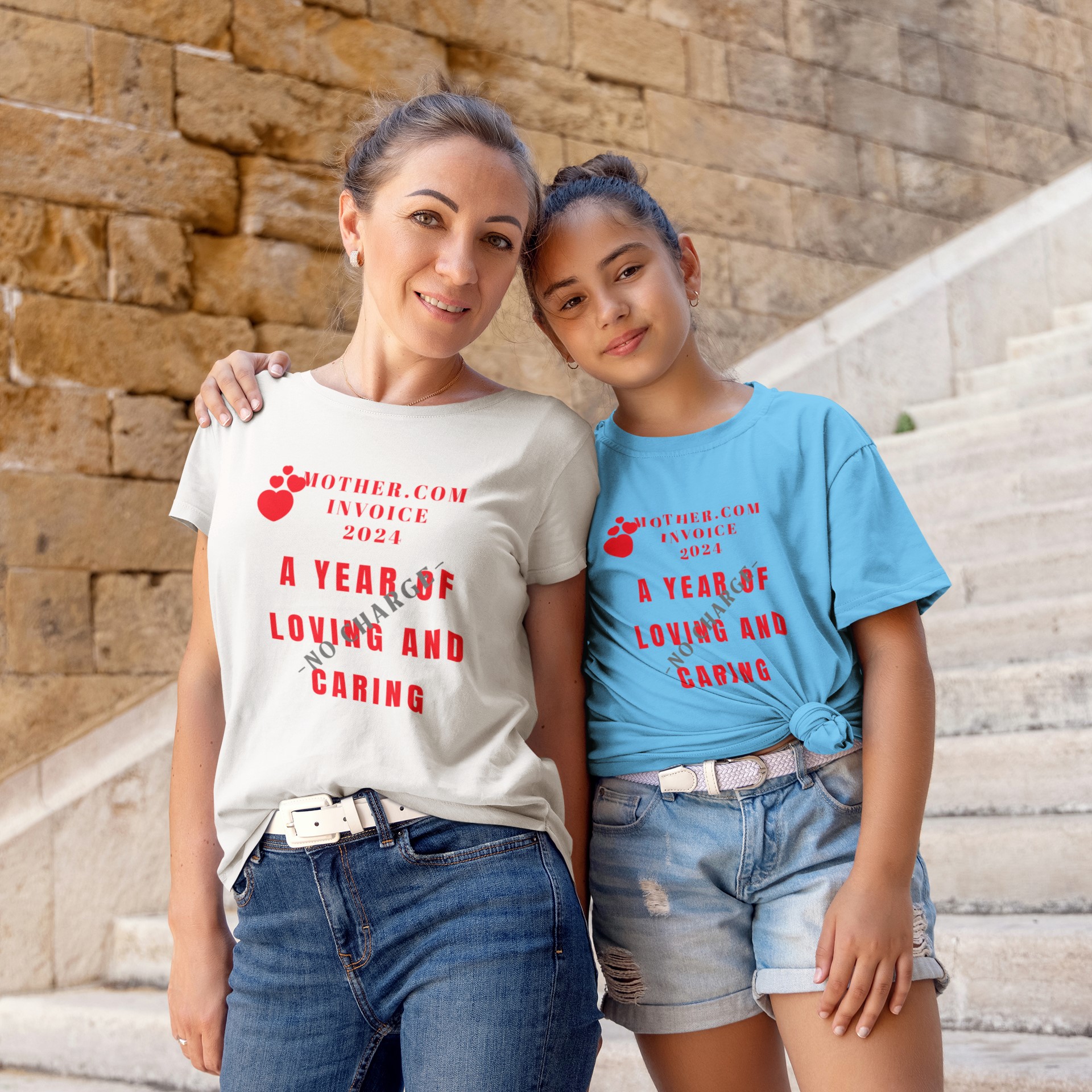 Mothers day 'Invoice No Charge' T-shirt. Great gift idea for your mum, mom or mother. Original designs for original minds.