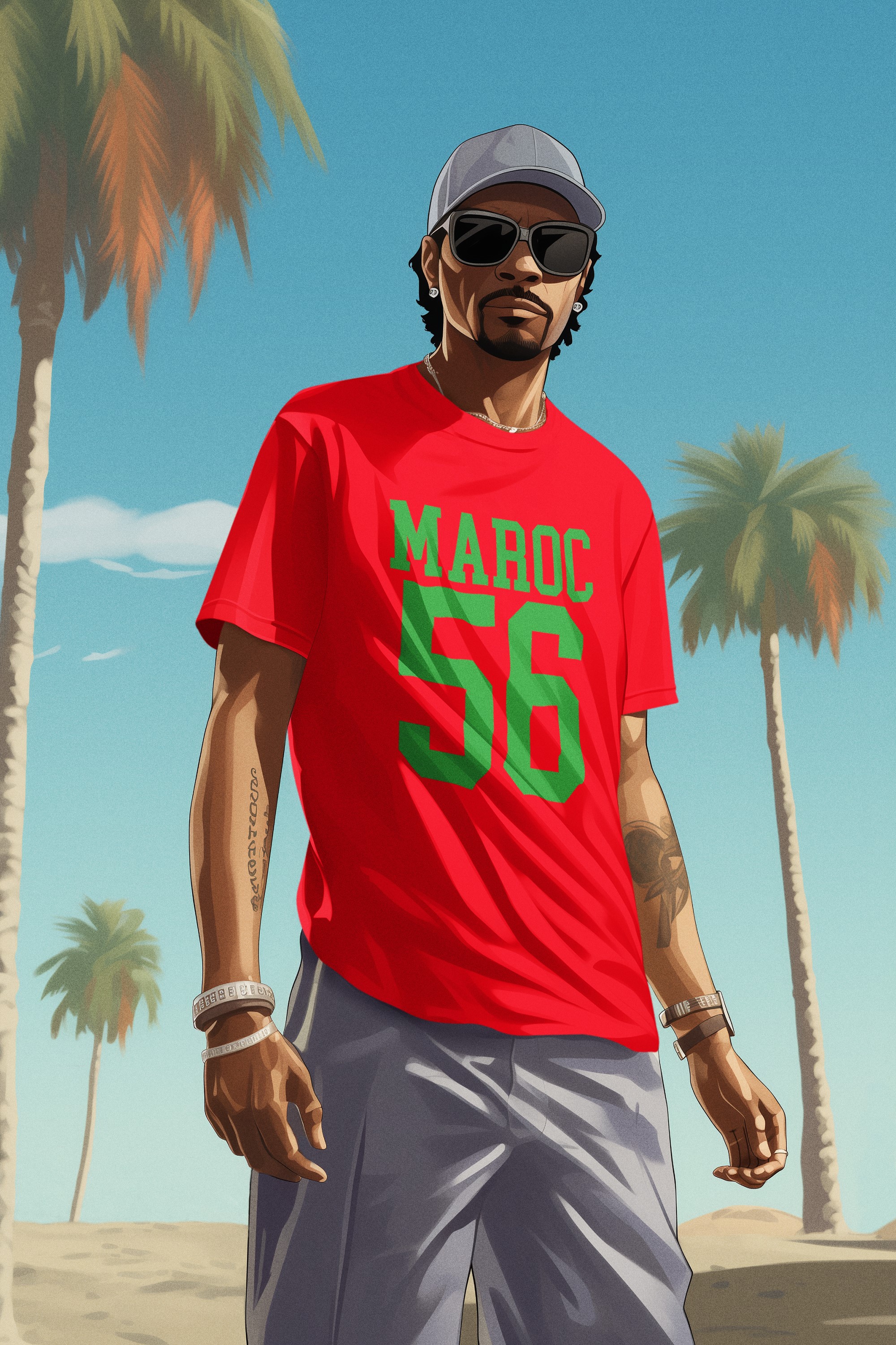 T-Shirt événement historique 20ème Siècle, Indépendance du Maroc année 1956. Portez l'histoire sur votre poitrine. Des designs originaux pour des esprits originaux.