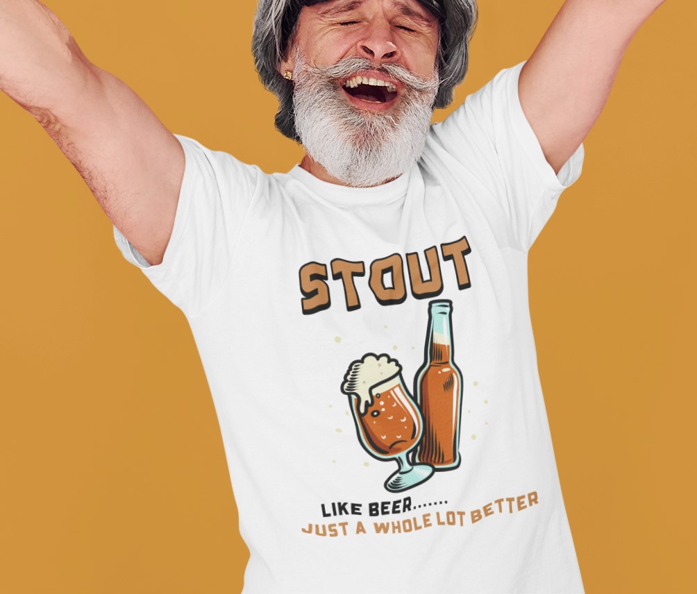 'Stout Beer drinkers' T-Shirt. Original designs for original minds.