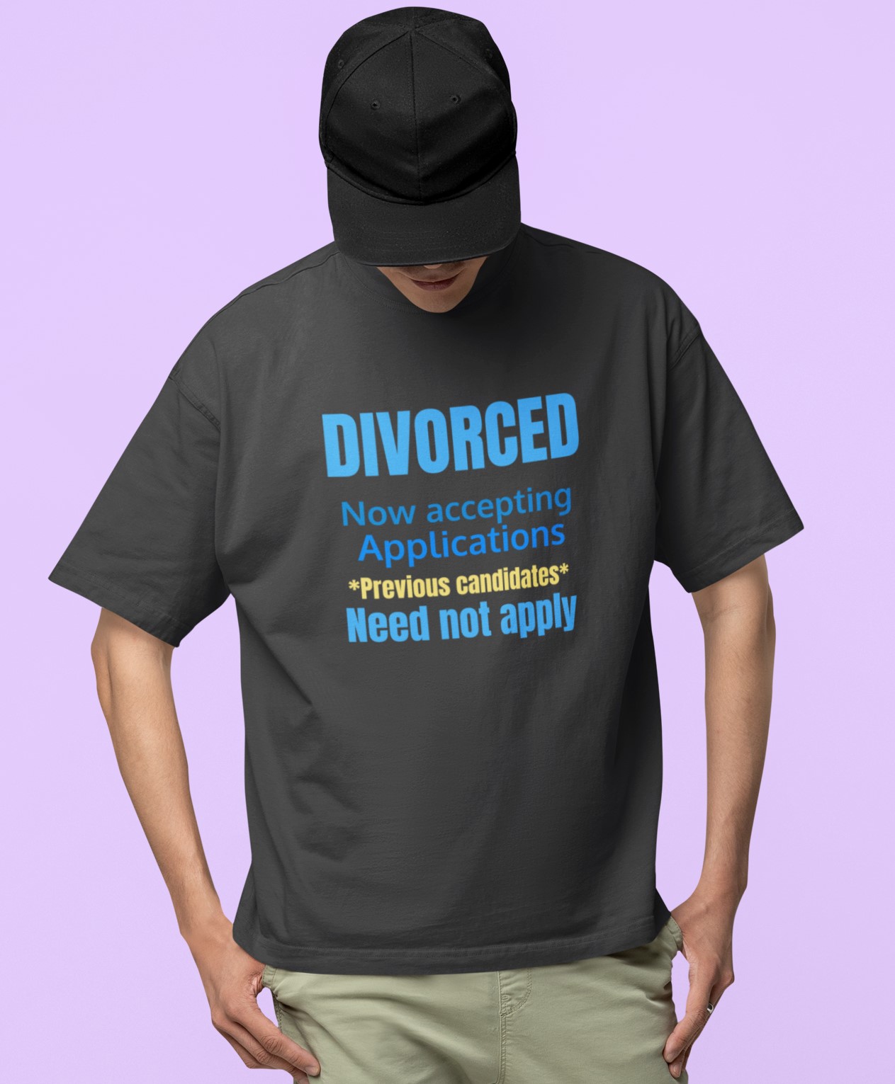 Divorced, fun, humorous, T-shirts. Take a light hearted approach to Divorce. Original designs for original minds. 
