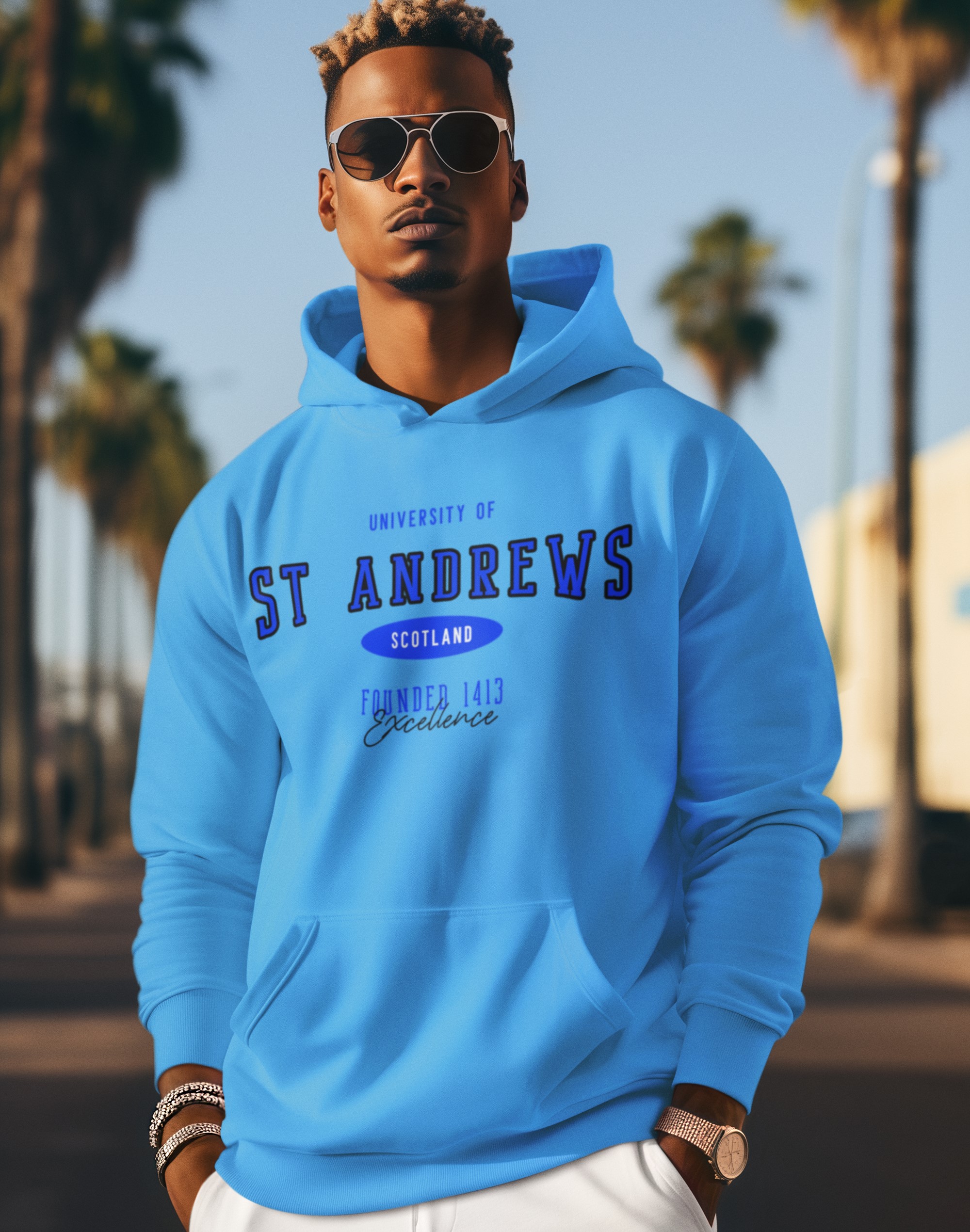 St Andrews University Hoodie. College tops, University tops. Original designs for original minds.