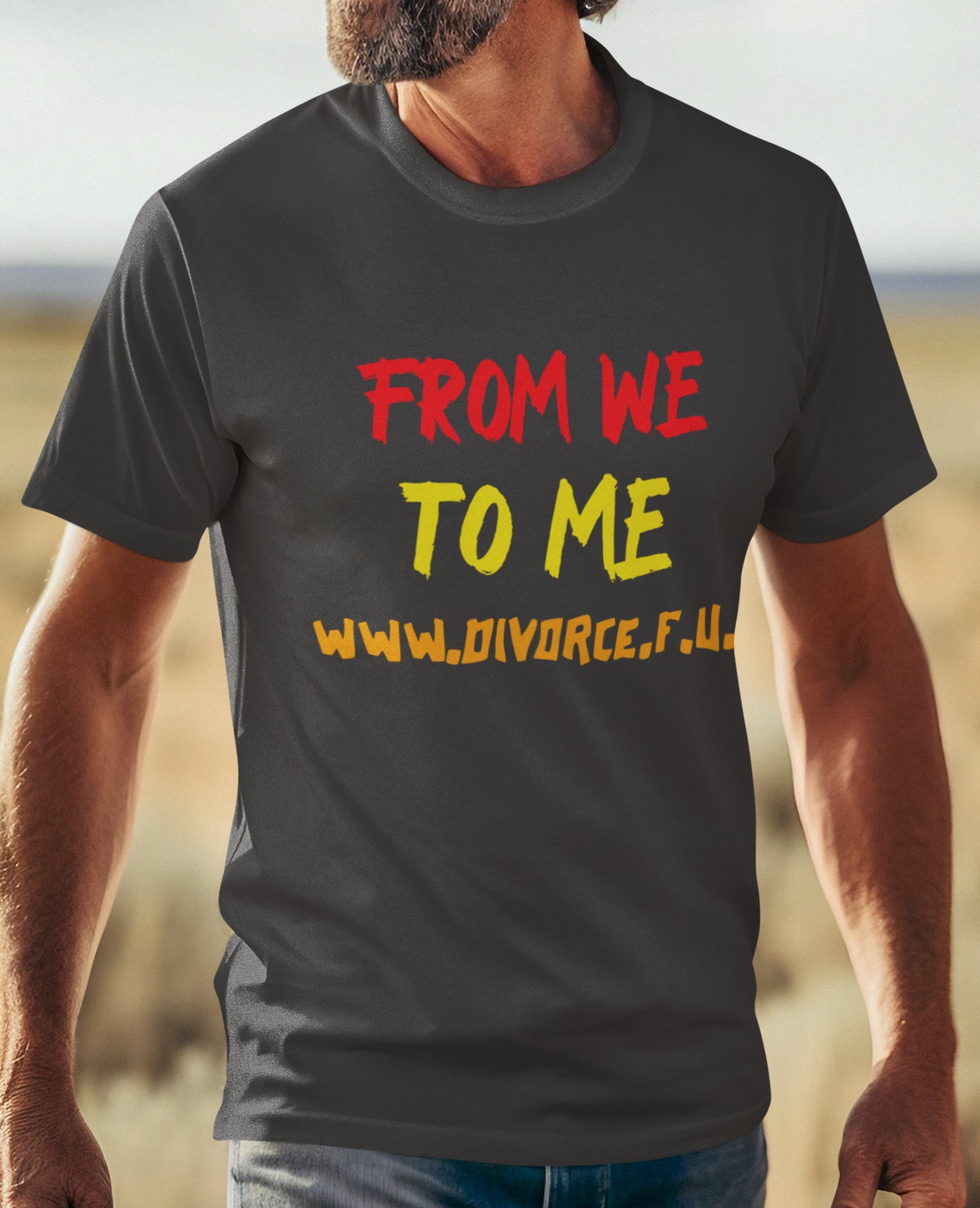 Divorced 'From we to me www.divorce.f.u.' fun, humorous T-Shirt. Original designs for original minds.