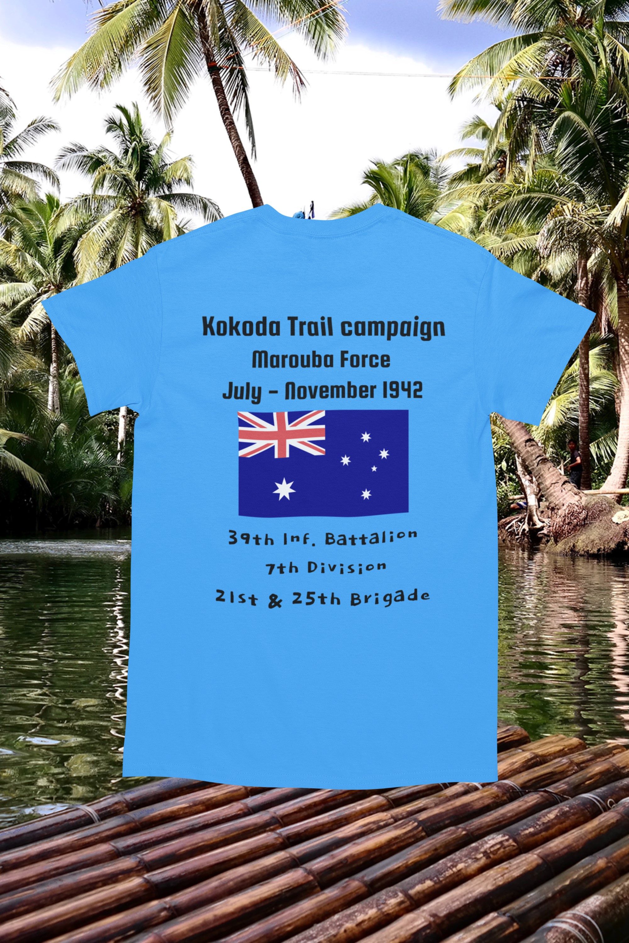 Australian WW2 Kokoda Trail campaign T-shirt & Hoodie. Military campaigns. Original designs for original minds.