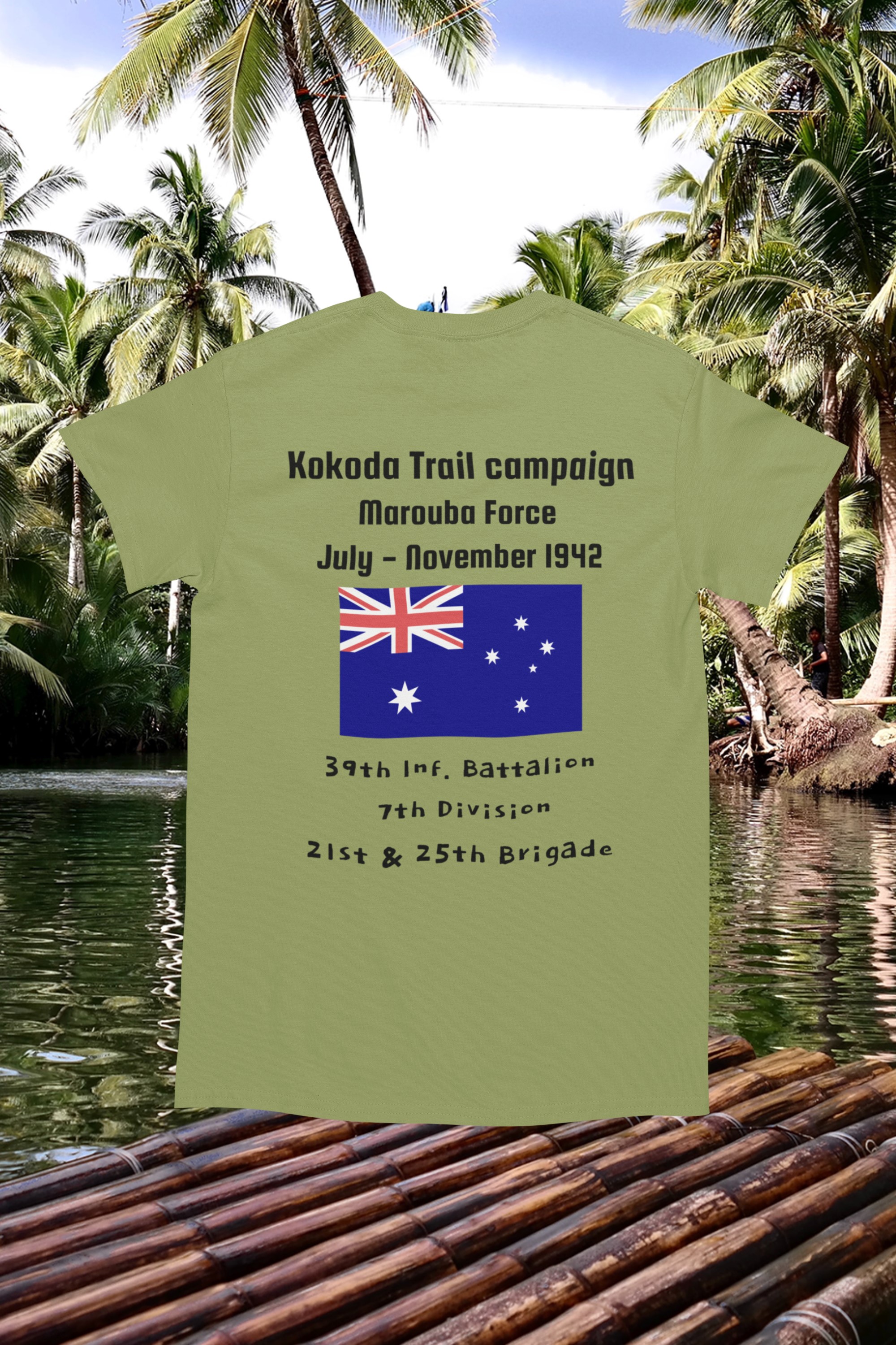 Australian WW2 Kokoda Trail campaign T-shirt & Hoodie. Military campaigns. Original designs for original minds.