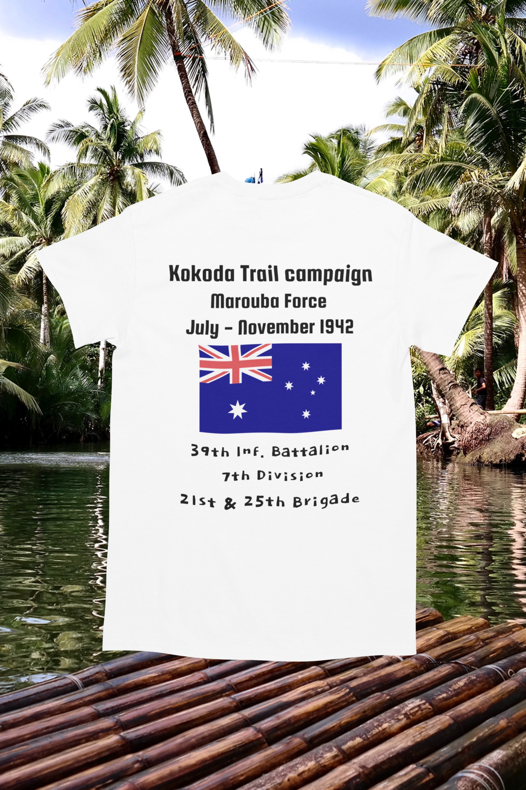 Australian WW2 Kokoda Trail campaign T-shirt & Hoodie. Military campaigns. Original designs for original minds.