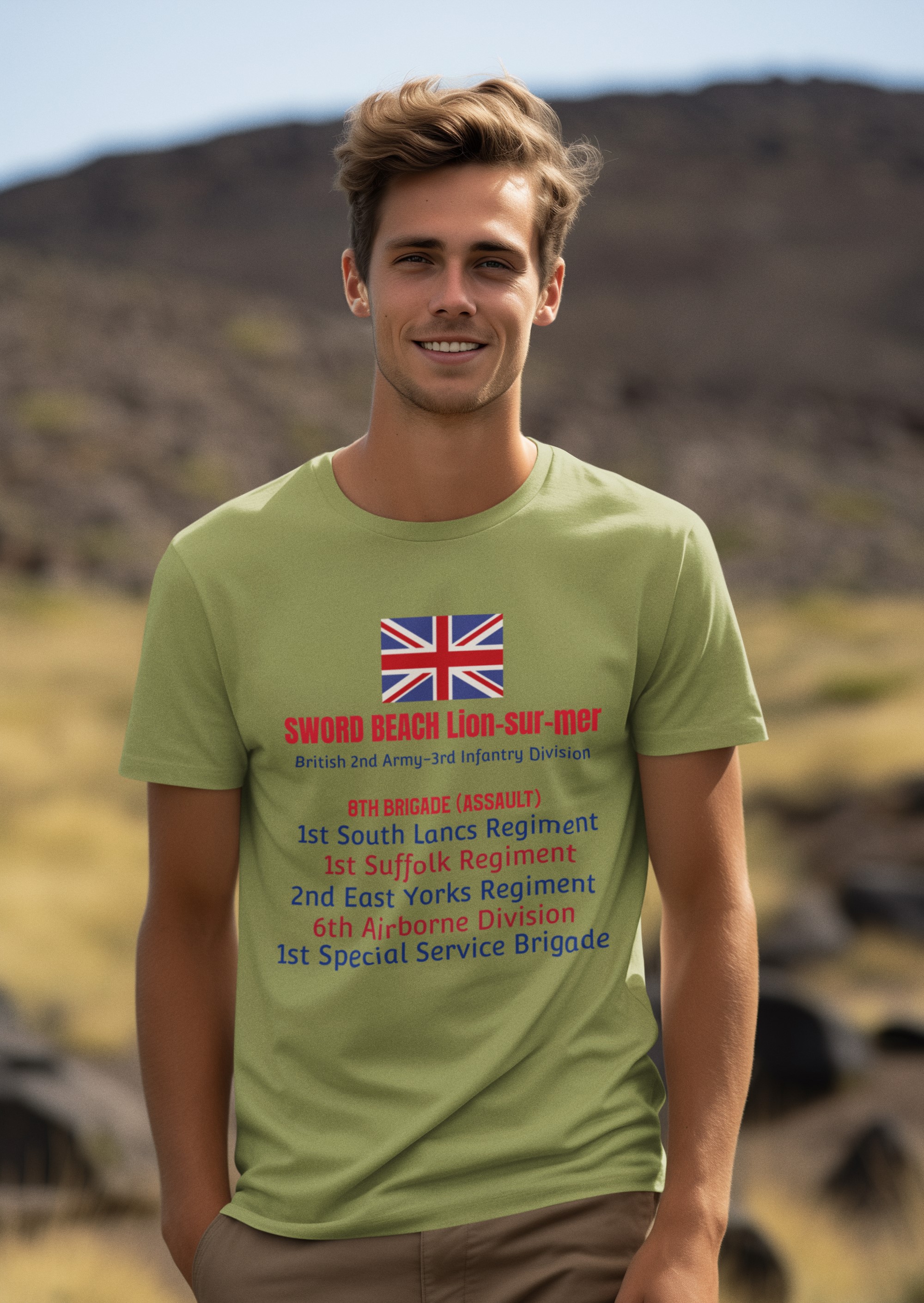 Sword Beach (D-Day) Assault division T-shirt. Military Inspired T-Shirts | D-Day & WW2 Designs