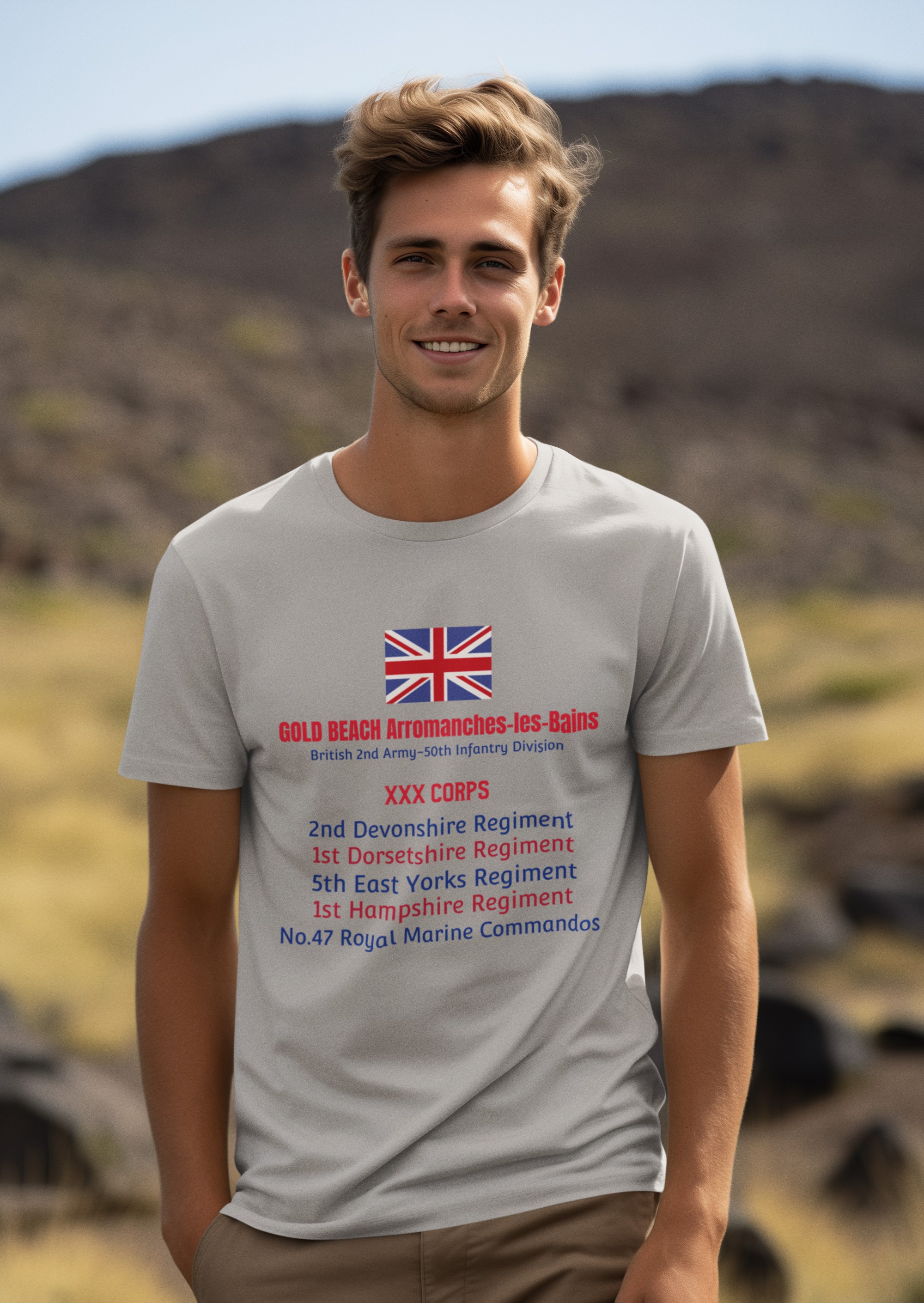 Gold Beach D-Day commemoration T-shirt. Military Inspired T-Shirts | D-Day & WW2 Designs