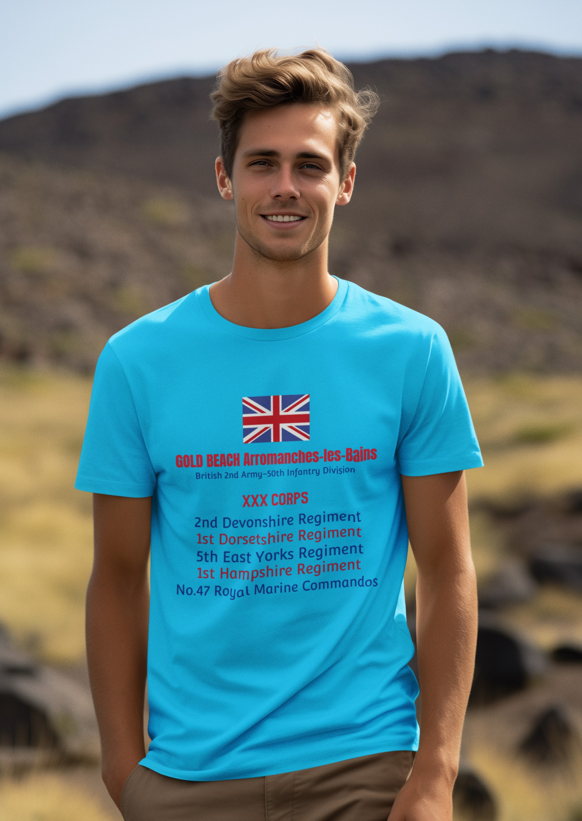 Gold Beach D-Day commemoration T-shirt. Military Inspired T-Shirts | D-Day & WW2 Designs