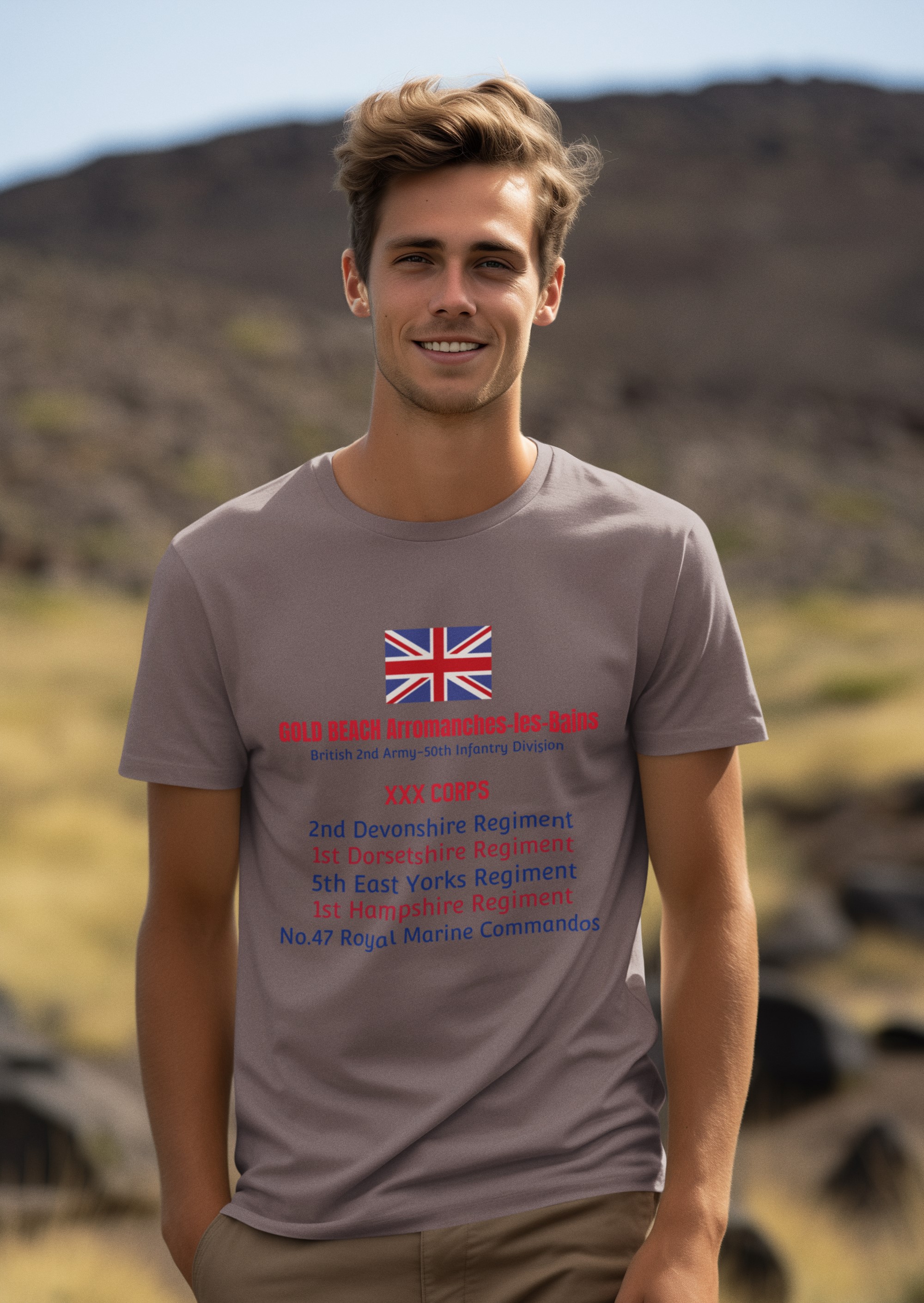 Gold Beach D-Day commemoration T-shirt. Military Inspired T-Shirts | D-Day & WW2 Designs
