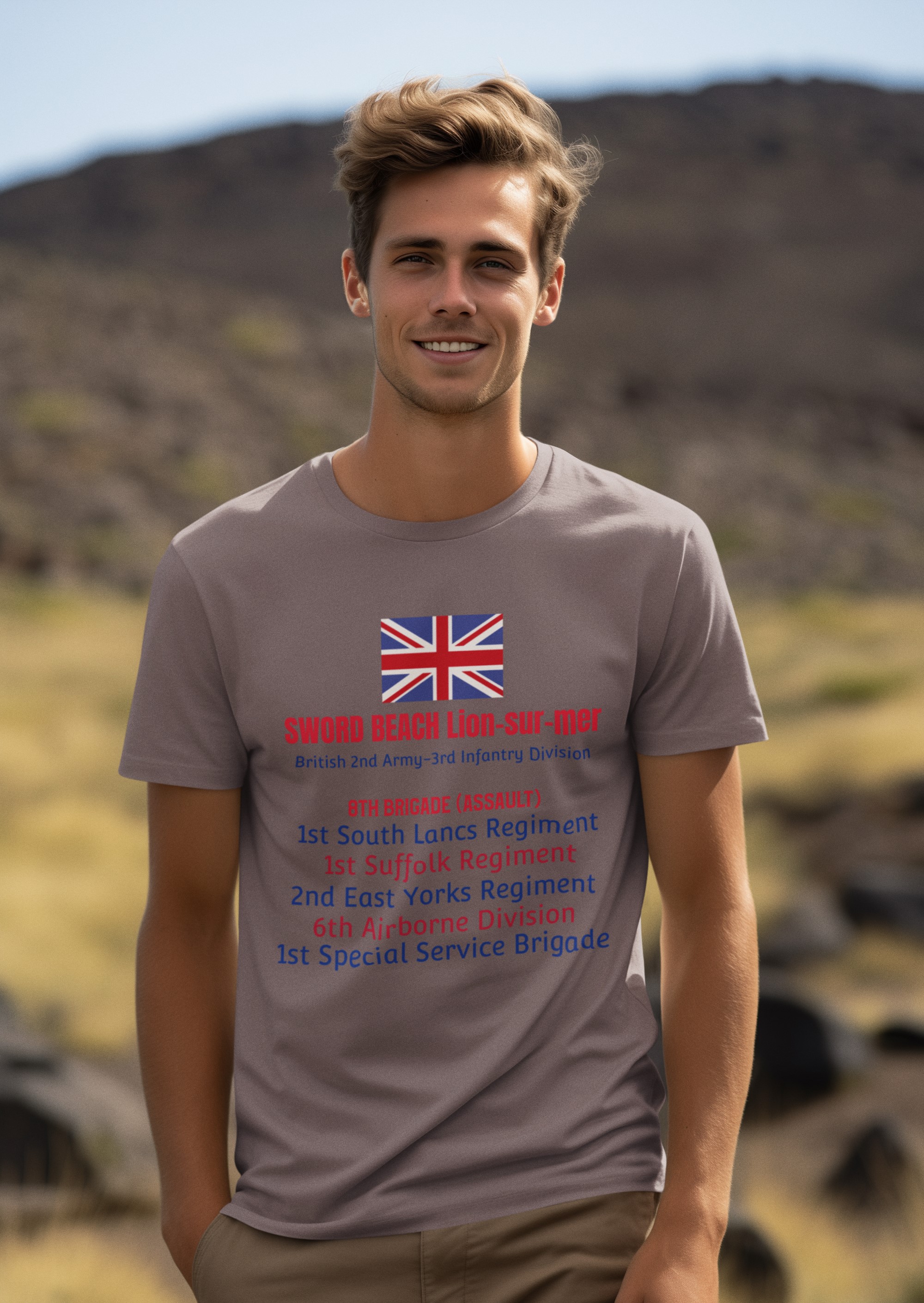 Sword Beach (D-Day) Assault division T-shirt. Military Inspired T-Shirts | D-Day & WW2 Designs