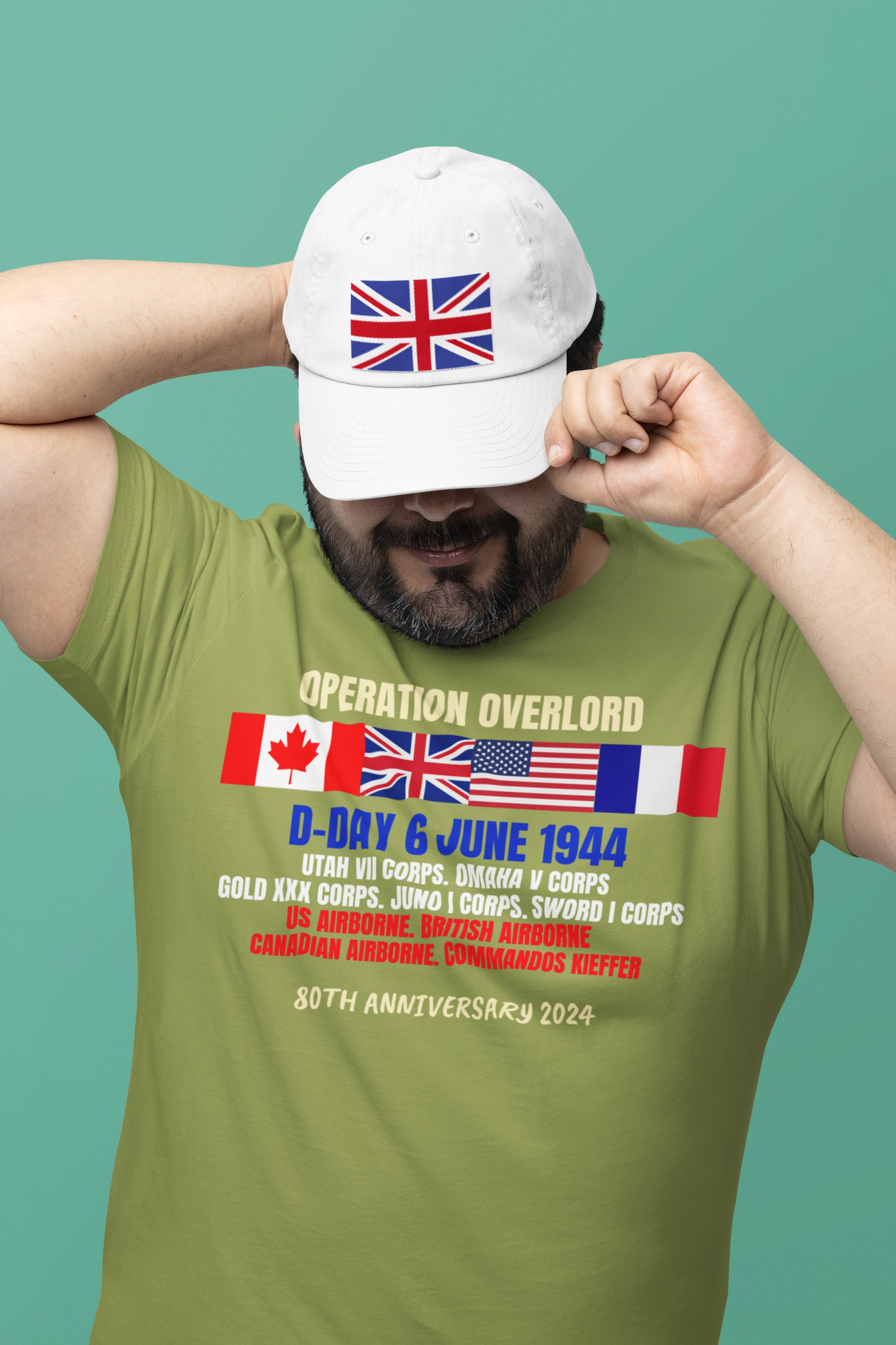 D-Day Operation Overlord T-Shirt . Utah, Omaha, Gold, Juno & Sword beaches. 80th anniversary. Original designs for original minds.