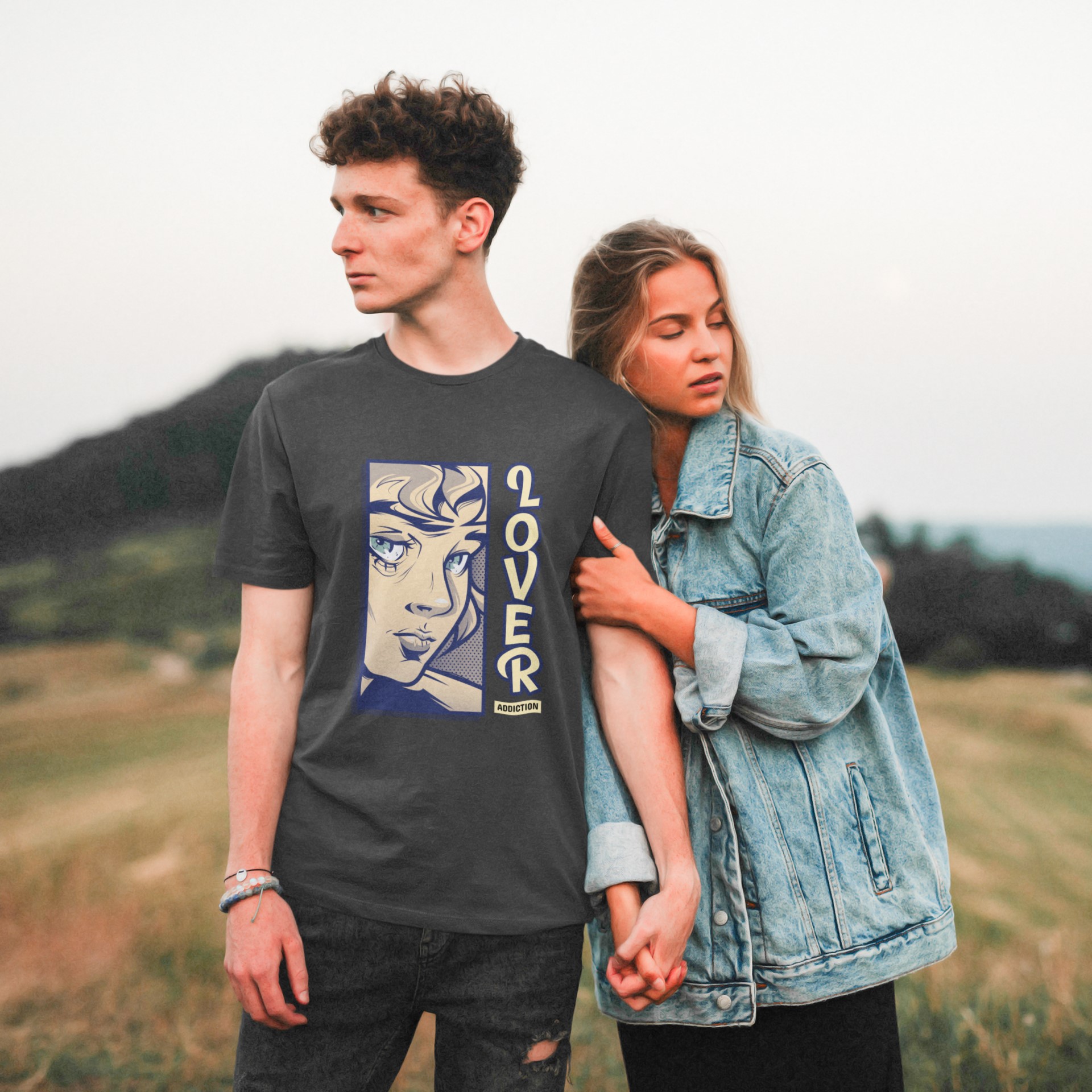Lover Addiction T-Shirt. Anime or Manga inspired apparel. Original designs for original minds.