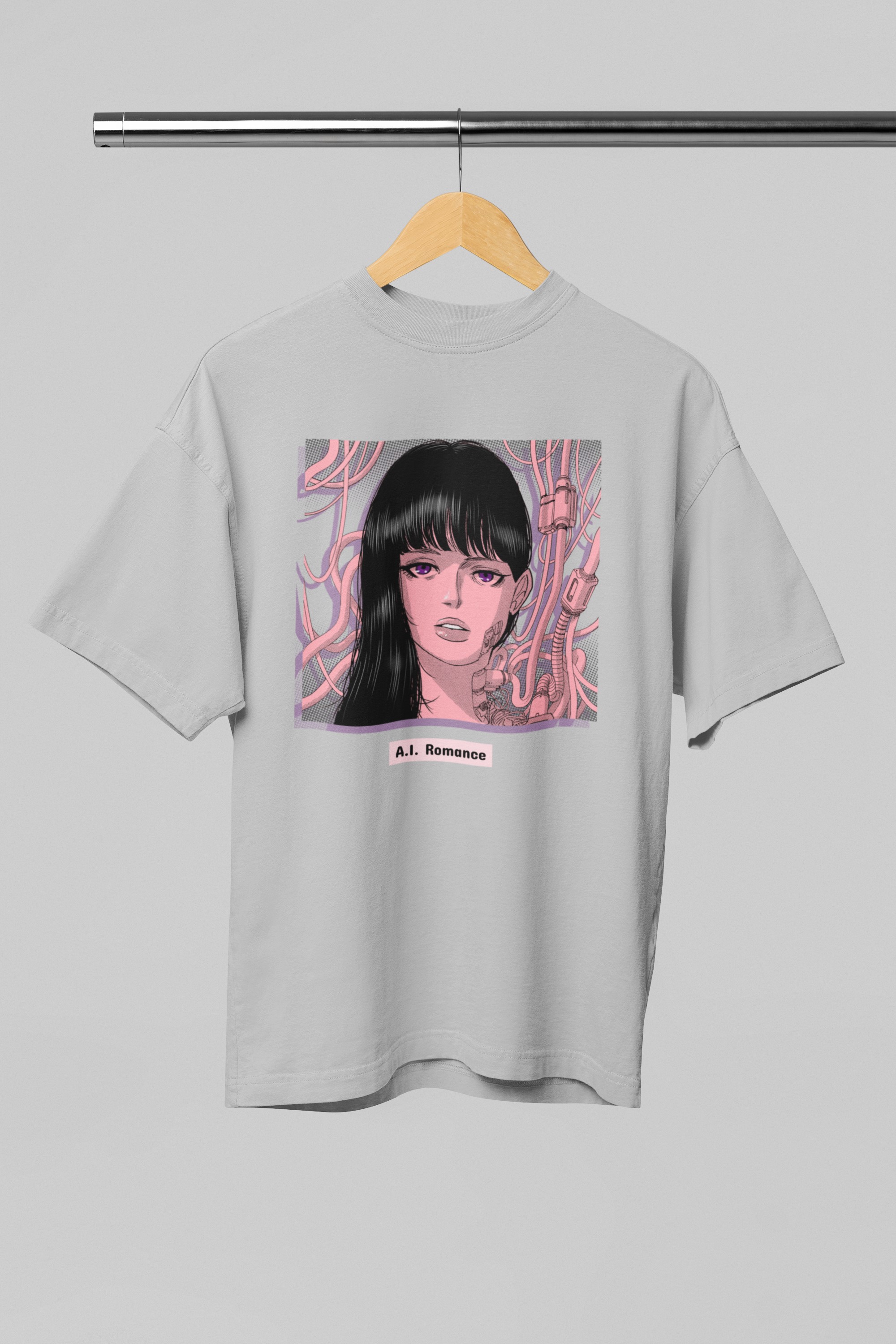 AI Romance (Artificial Intelligence romance) T-Shirt. Anime and Manga inspired apparel. Original designs for original minds