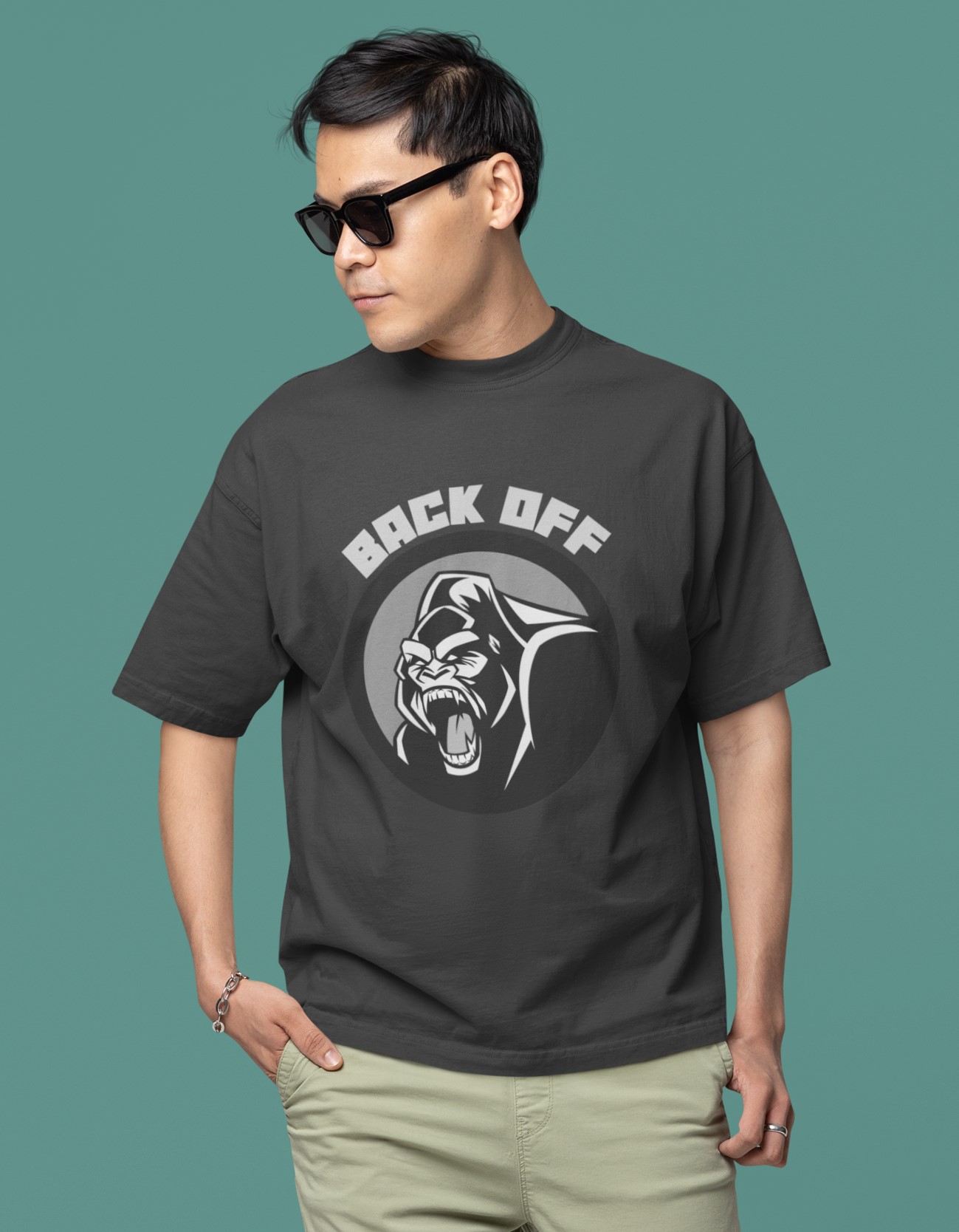 'Back off' Angry Gorilla T-Shirt. Original designs for original minds.