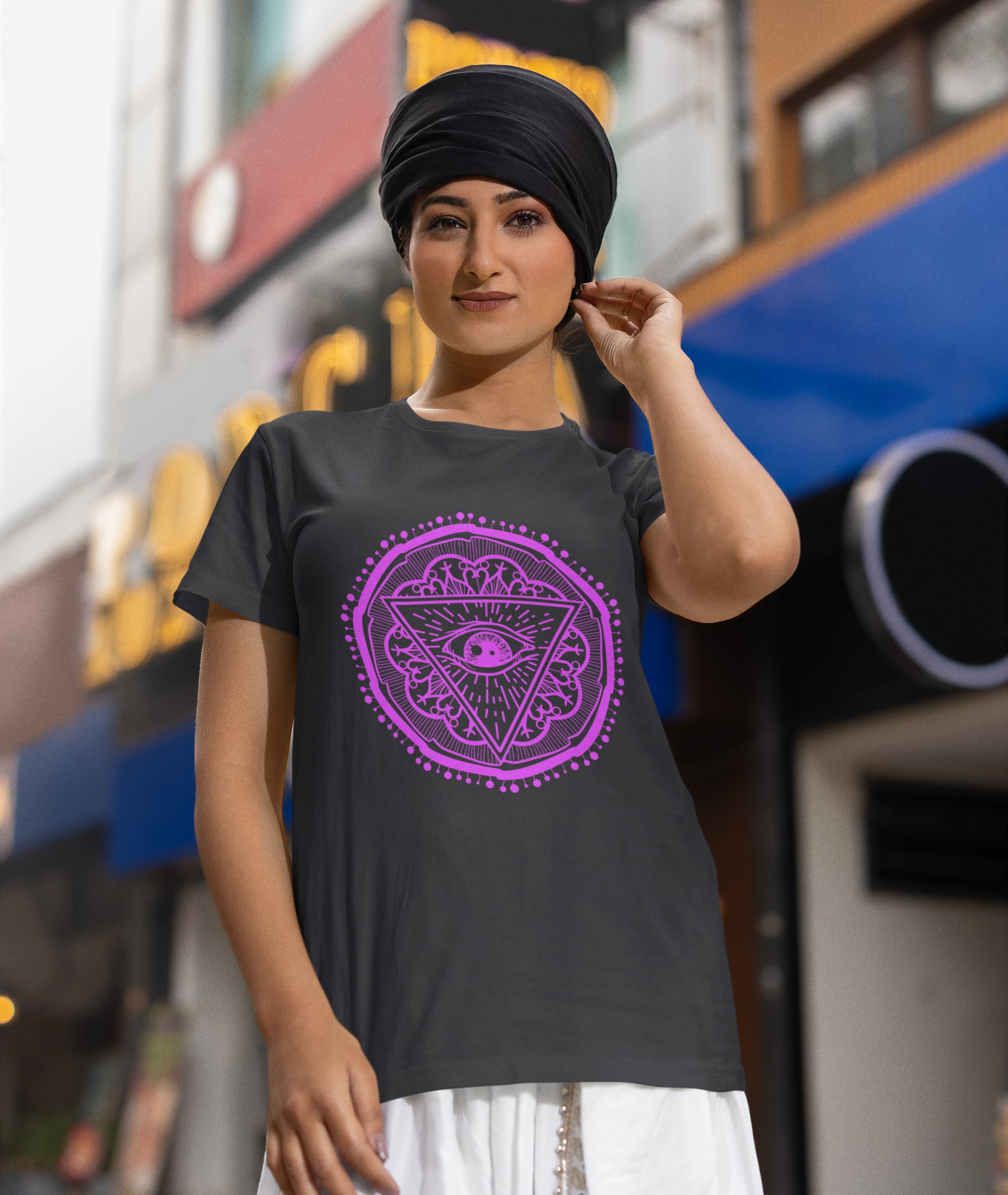 All seeing eye design T-Shirt. Karma is on your side. Original designs for original minds.