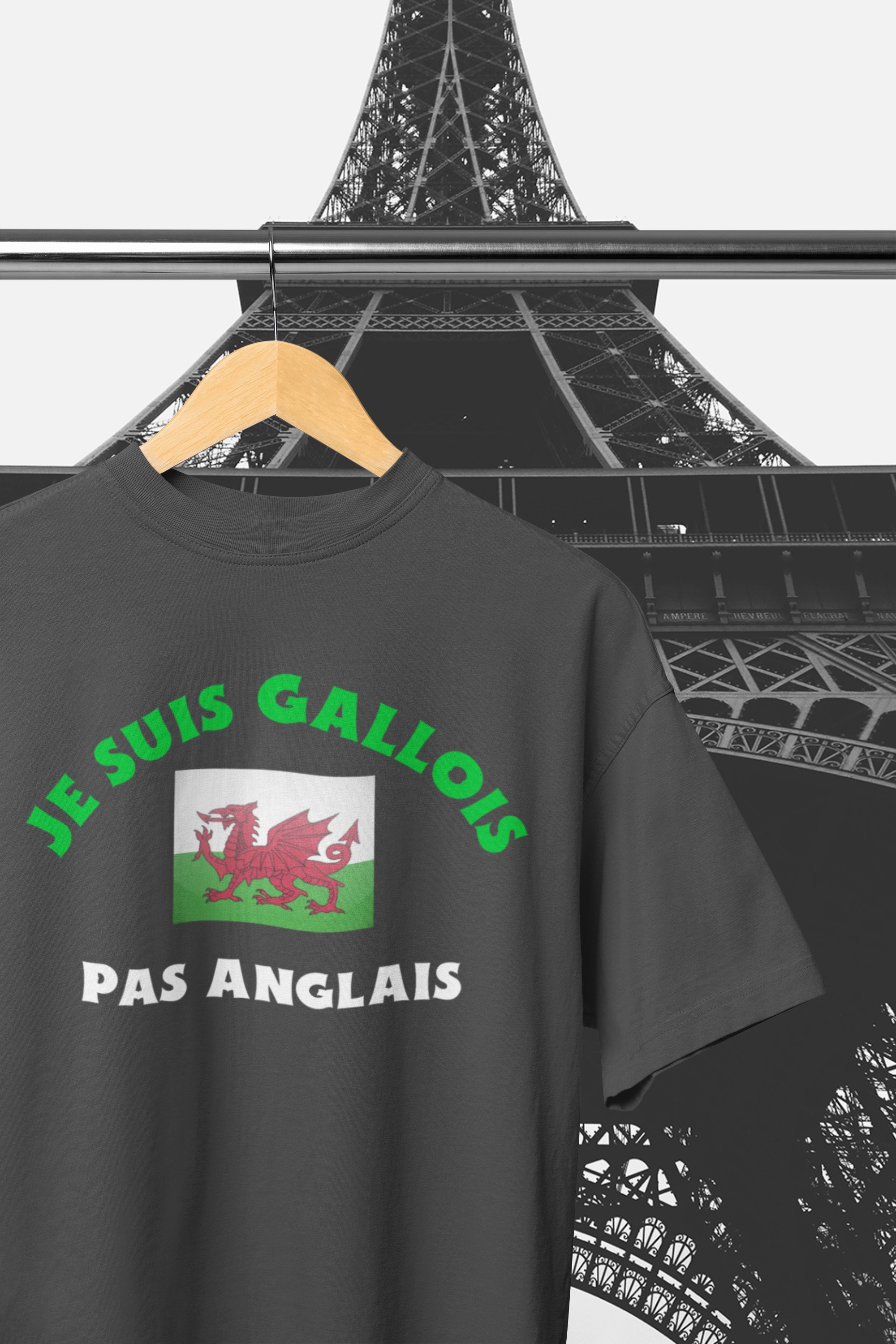 I'm Welsh not English T-Shirt. Fun, helpful aid in France or French speaking countries. Original designs for original minds.