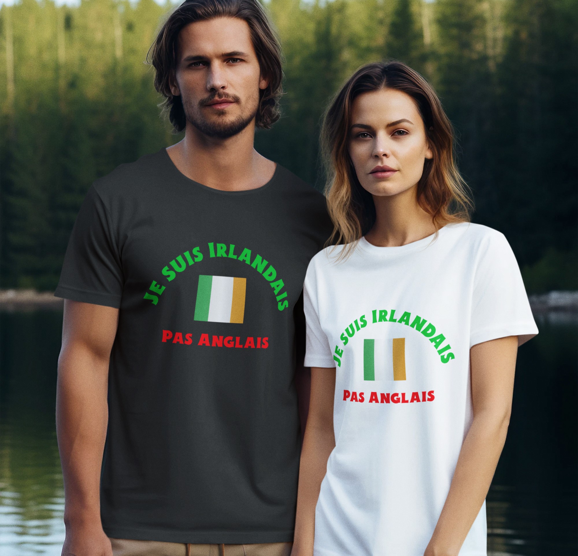 I'm Irish not English T-Shirt. Fun, helpful aid whilst in France or a French speaking country. Original designs for original minds.