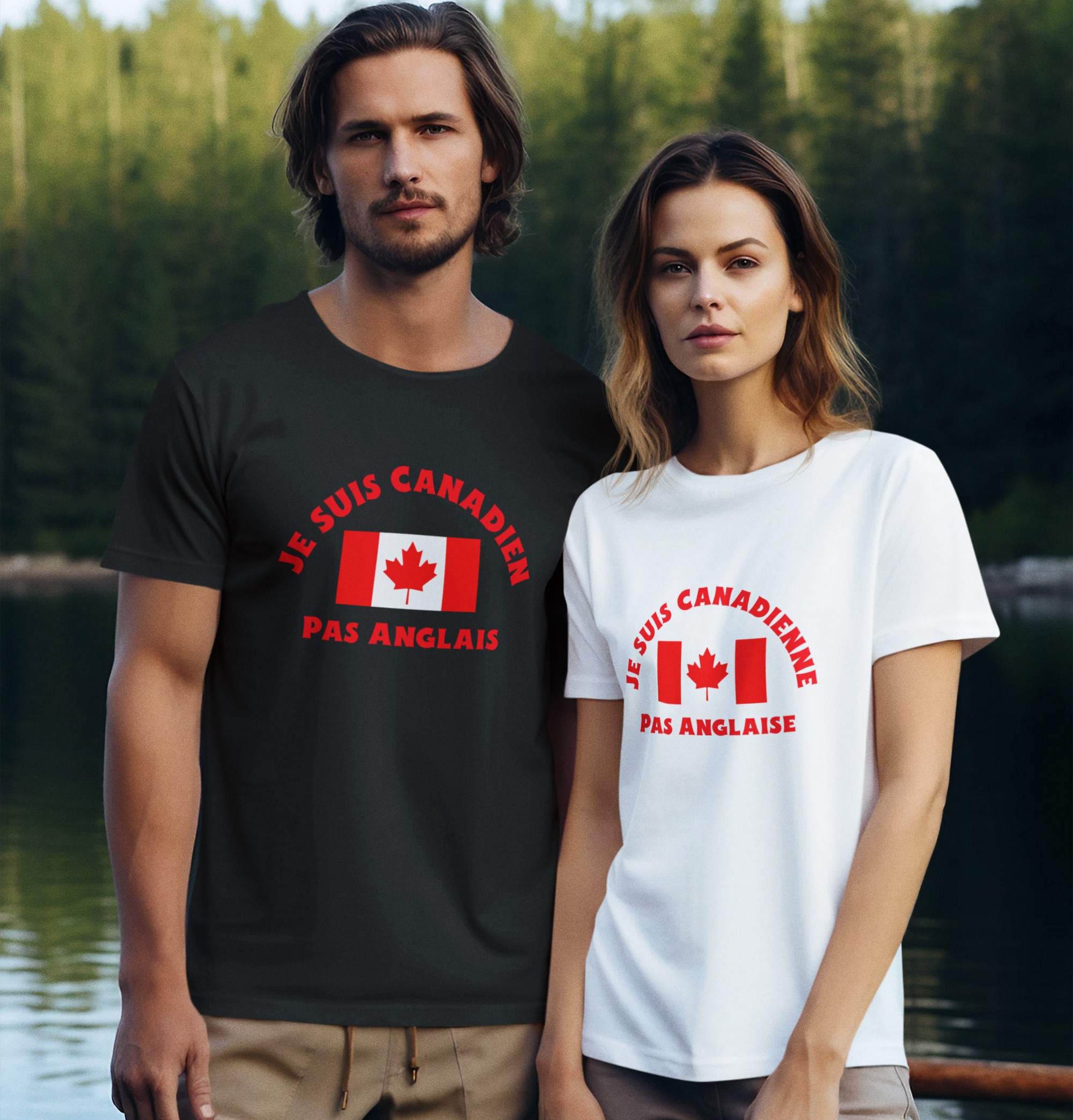 I'm Canadian not English T-Shirt. Fun, helpful aid whilst in France or in a French speaking country.