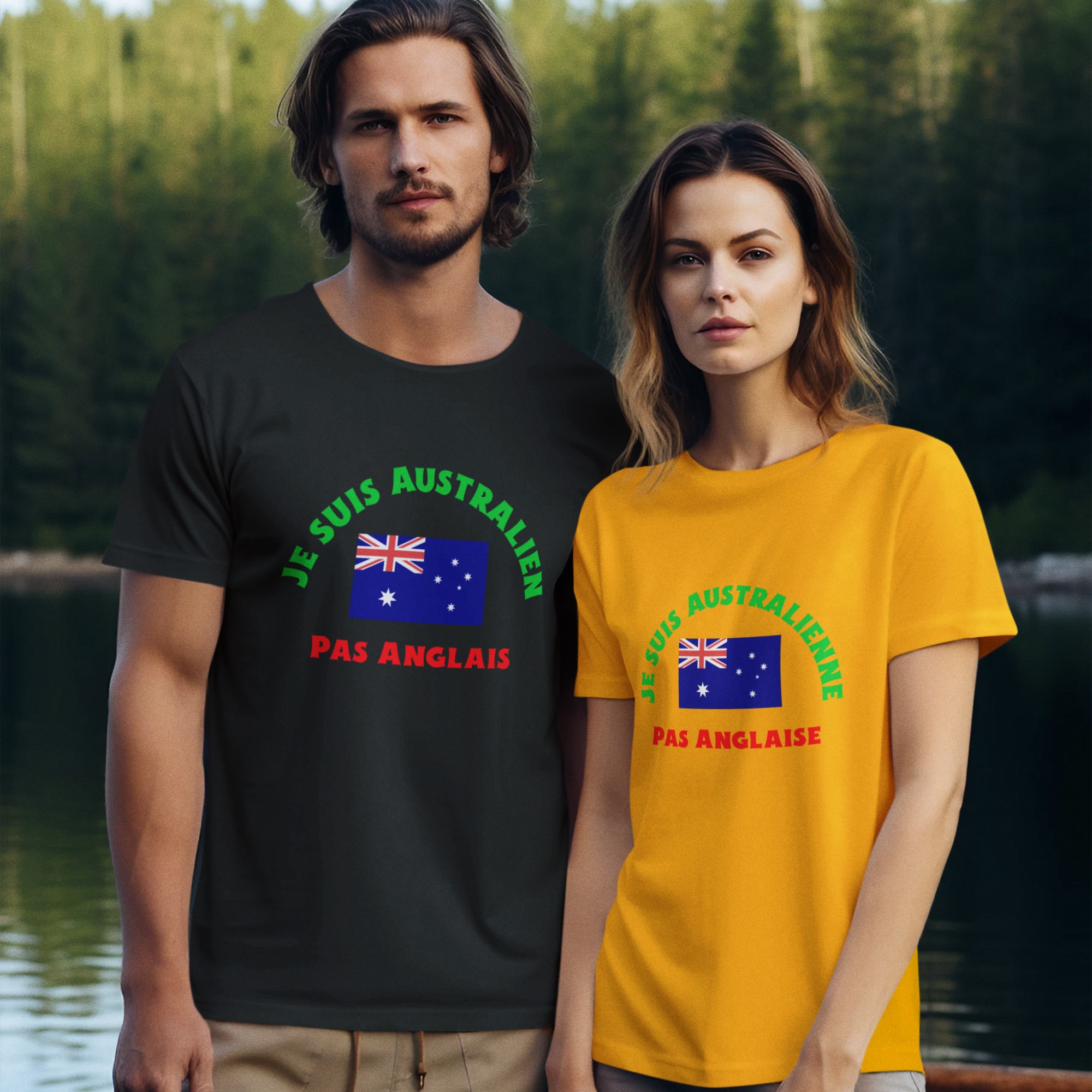 I'm Australian not English T-Shirt. Fun, helpful aid whilst in France or a French speaking country.