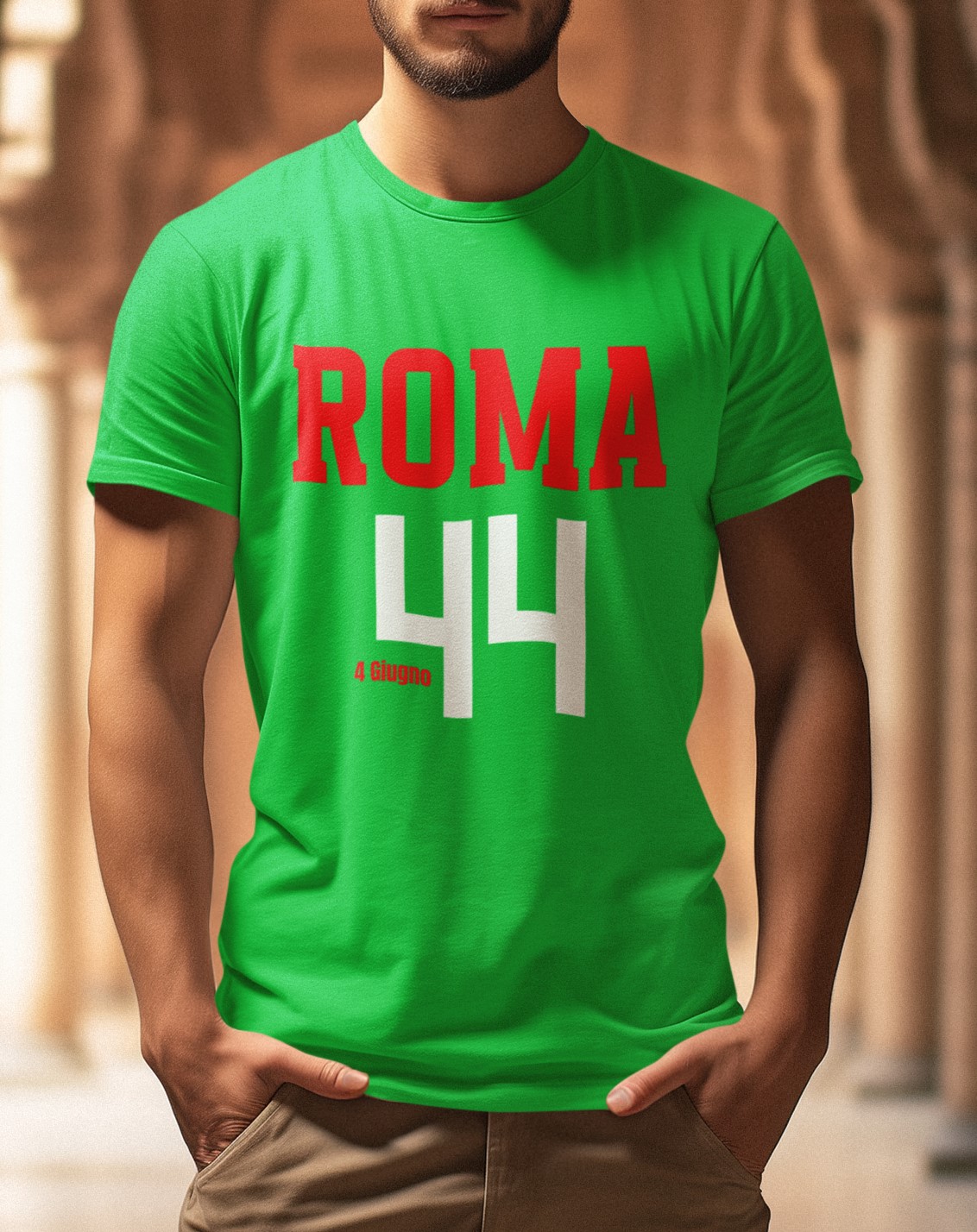 Roma liberation. WW2 Military Events and Battles T-Shirts showing date and year. Roma 4 Giugno 44 (Rome 4 June 1944). Original designs for original minds.