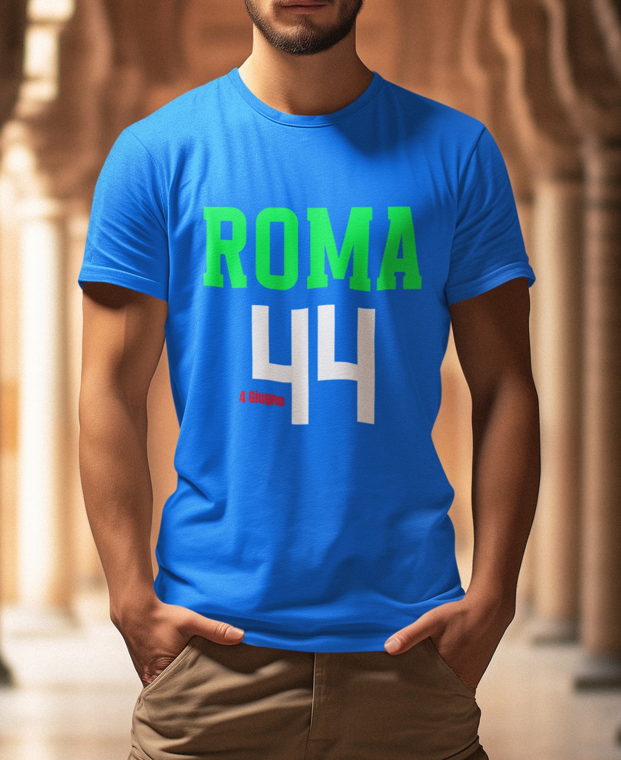 Roma liberation. WW2 Military Events and Battles T-Shirts showing date and year. Roma 4 Giugno 44 (Rome 4 June 1944). Original designs for original minds.
