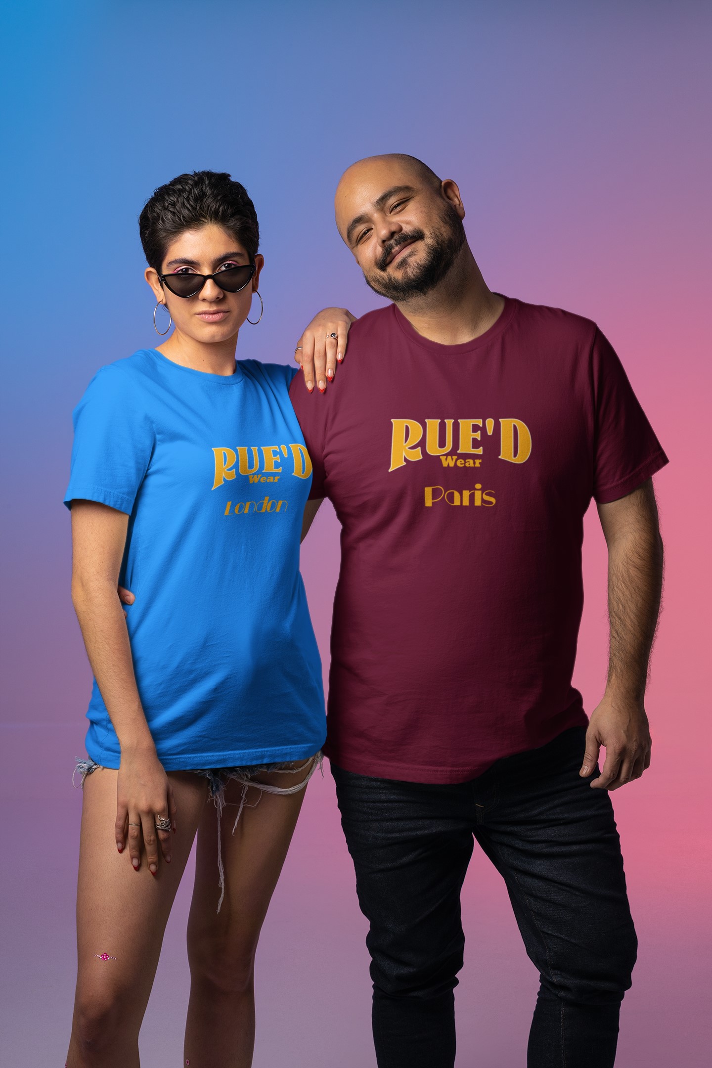 'Rue'd Wear' London T-Shirt. Unique streetwear. Original designs for original minds.  Rue is the French word for street and here we have created a range dedicated to the street. 