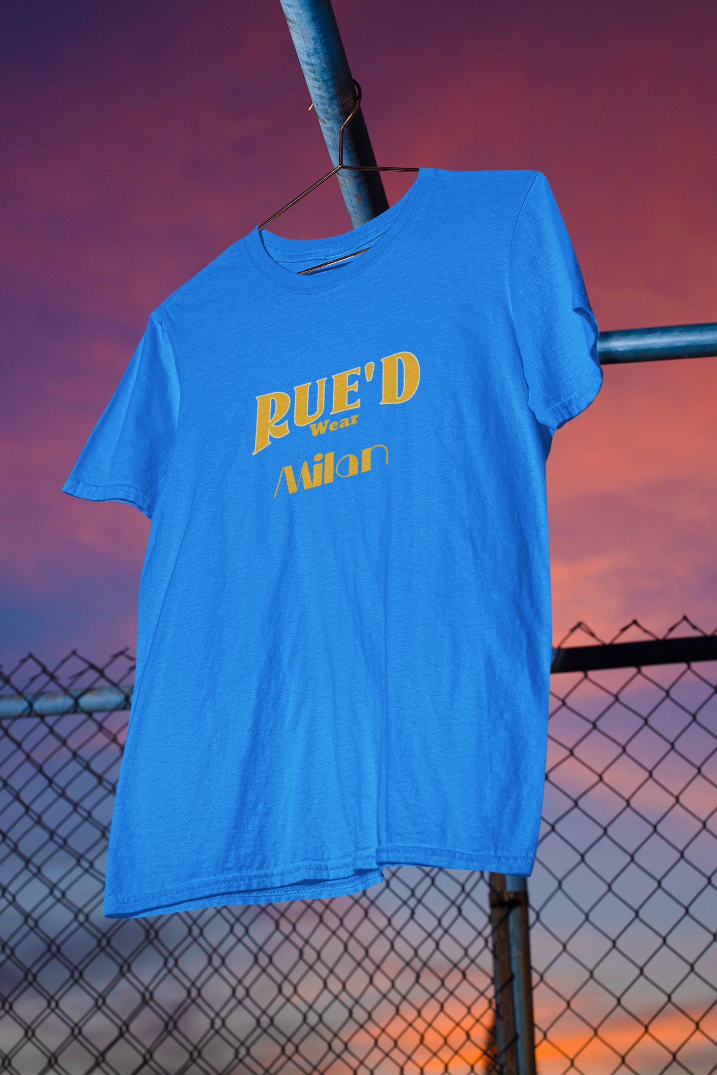  'Rue'd Wear' Milan T-Shirt. Unique streetwear. Original designs for original minds.  Rue is the French word for street and here we have created a range dedicated to the street. 