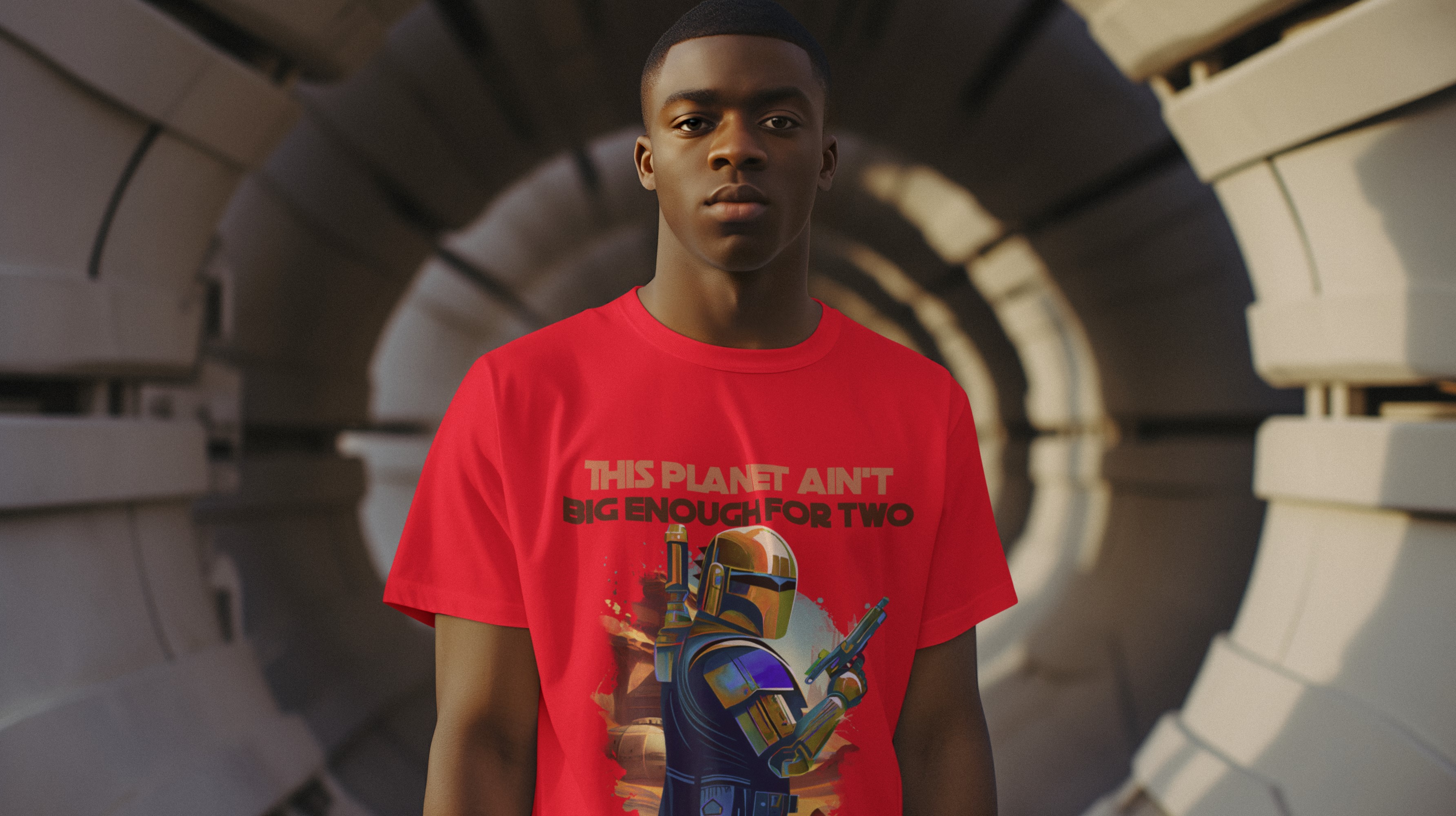 'This Planet ain't big enough for two' T-shirt. Sci-Fi inspired. Unisex. Original designs for original minds.