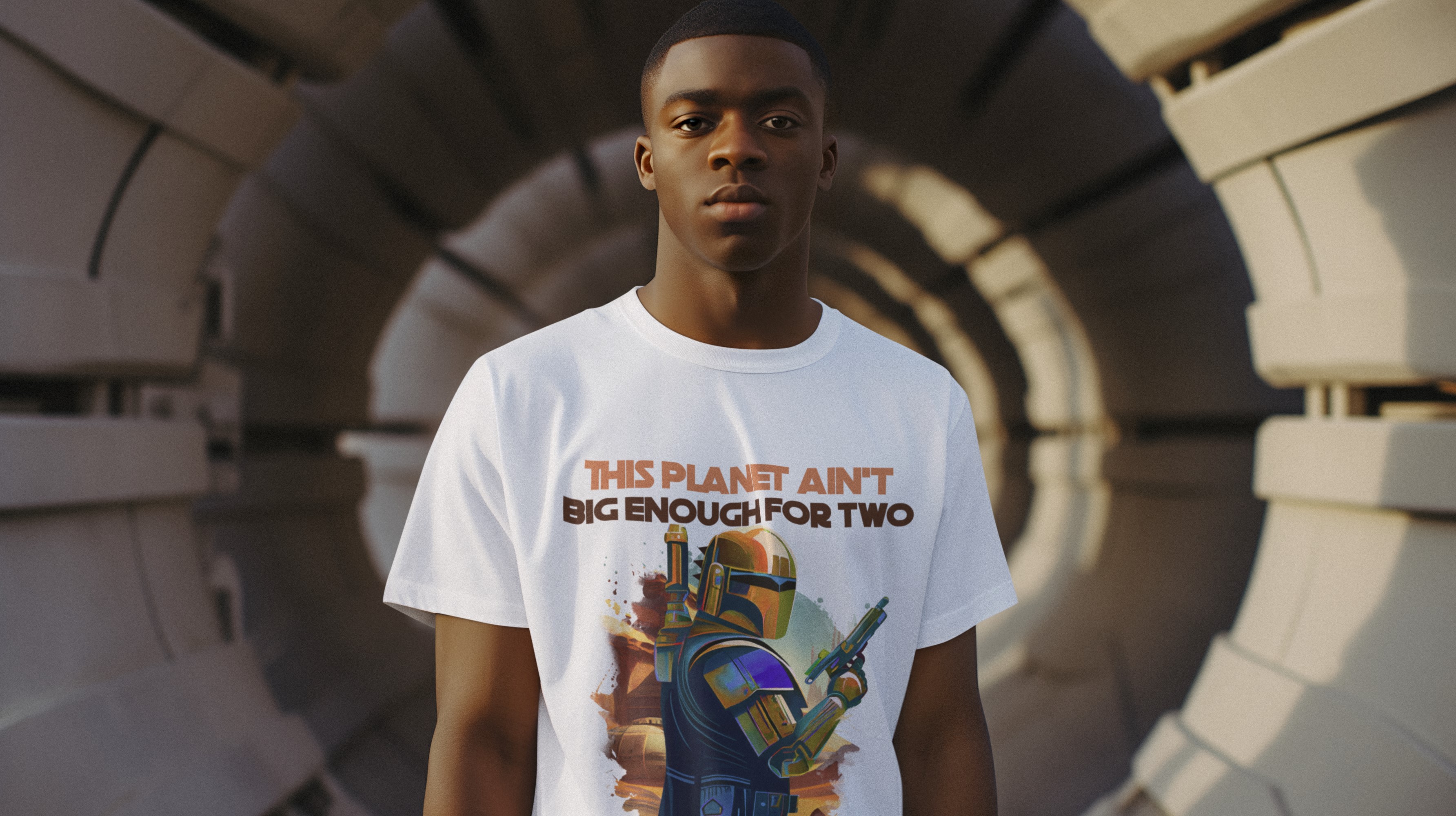 'This Planet ain't big enough for two' T-shirt. Sci-Fi inspired. Unisex. Original designs for original minds.