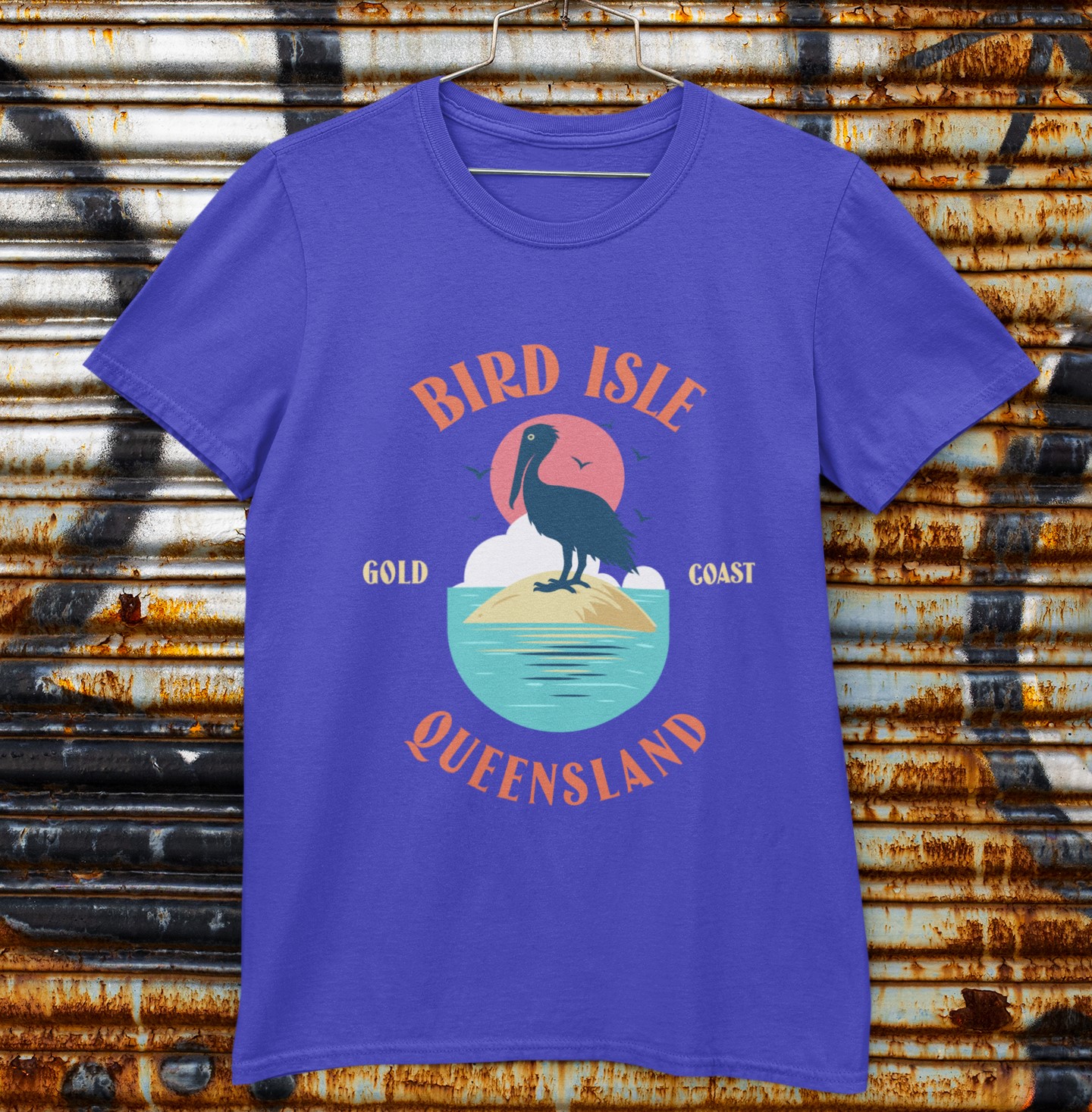 'Bird Isle Queensland' Holiday Vacation T-Shirt. Style at the Beach or at the Bar. Original designs for original minds.