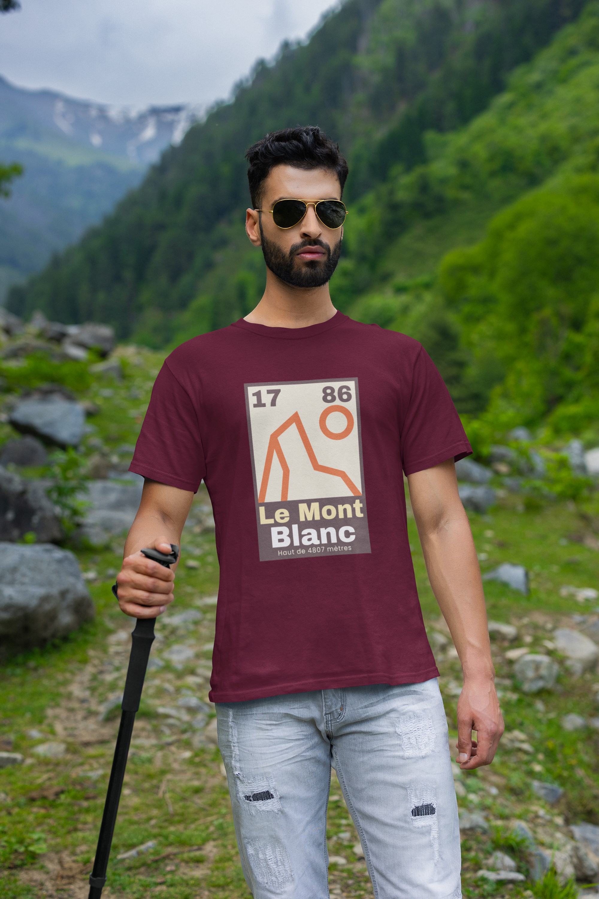'Le Mont Blanc' mythic mountain in the Alps T-shirt. Unisex. Original designs for original minds.