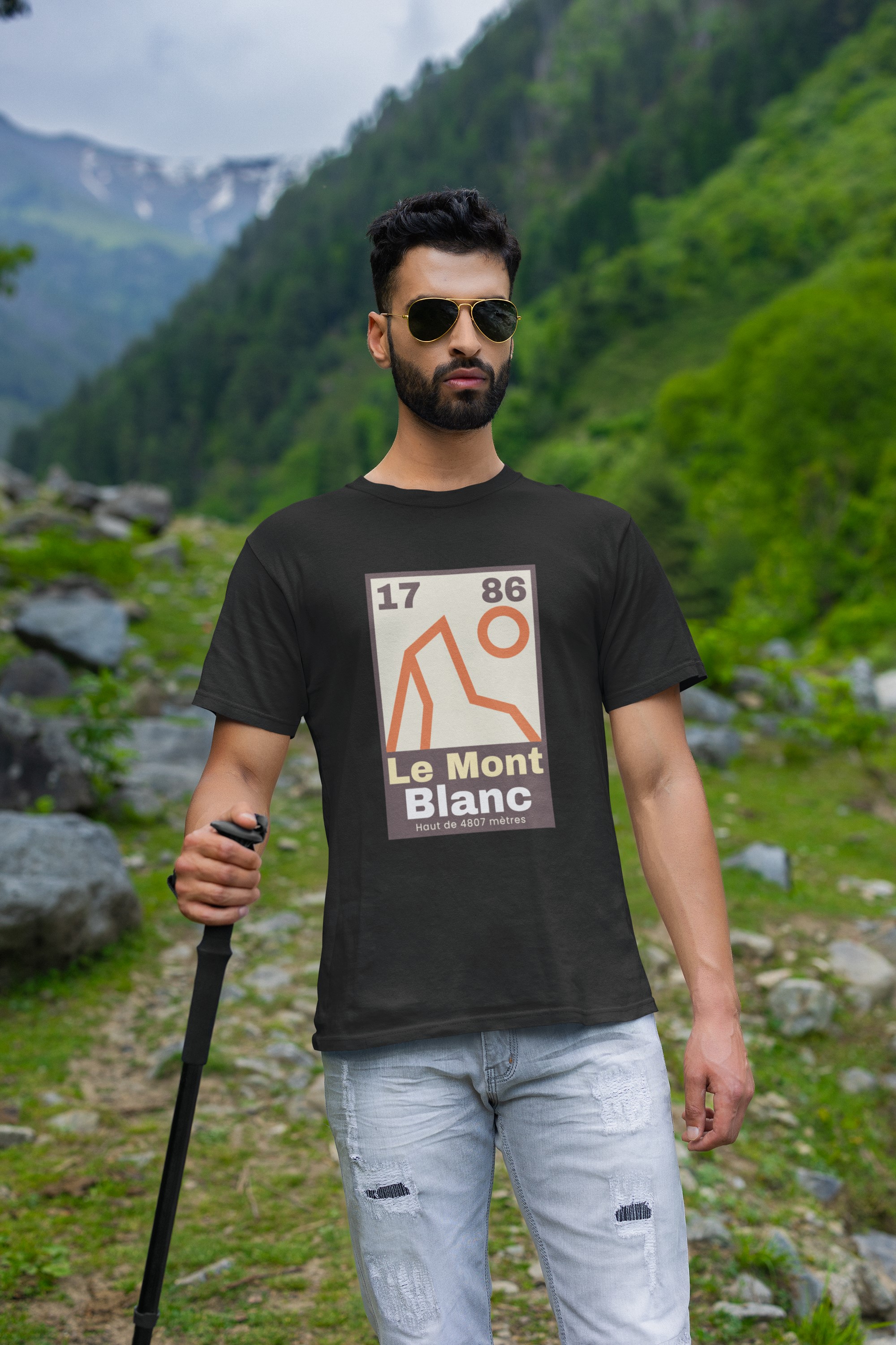 'Le Mont Blanc' mythic mountain in the Alps T-shirt. Unisex. Original designs for original minds.