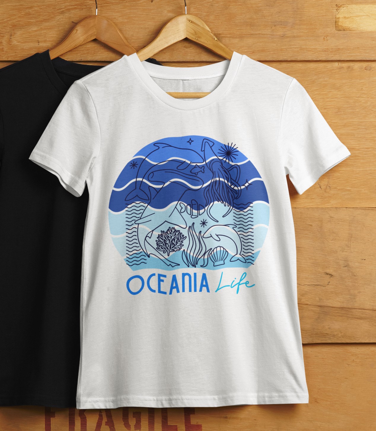 'Oceania Life' T-shirt. Celebrate the species oceanic. Original designs for original minds