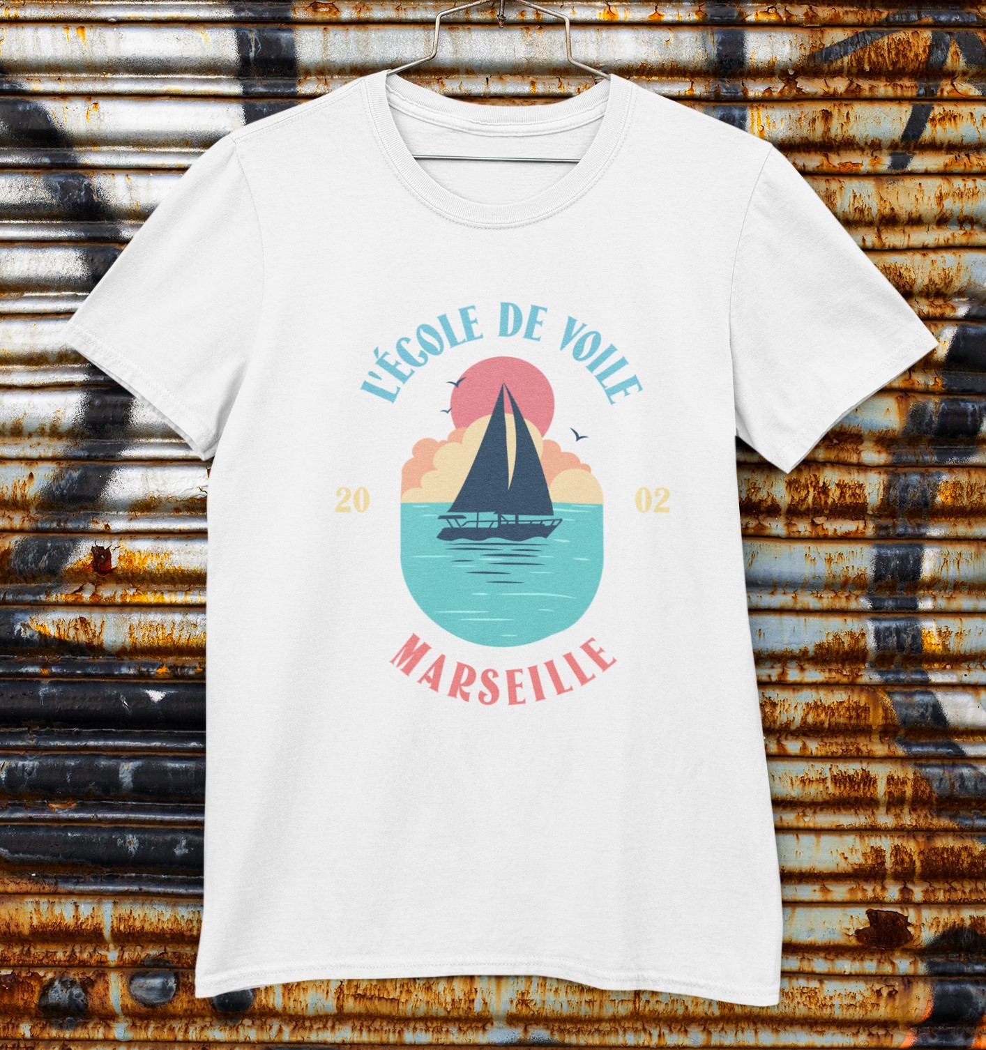 L'Ecole de Voile (Sailing School) T-shirt. Summer cool style. Original designs for original minds.