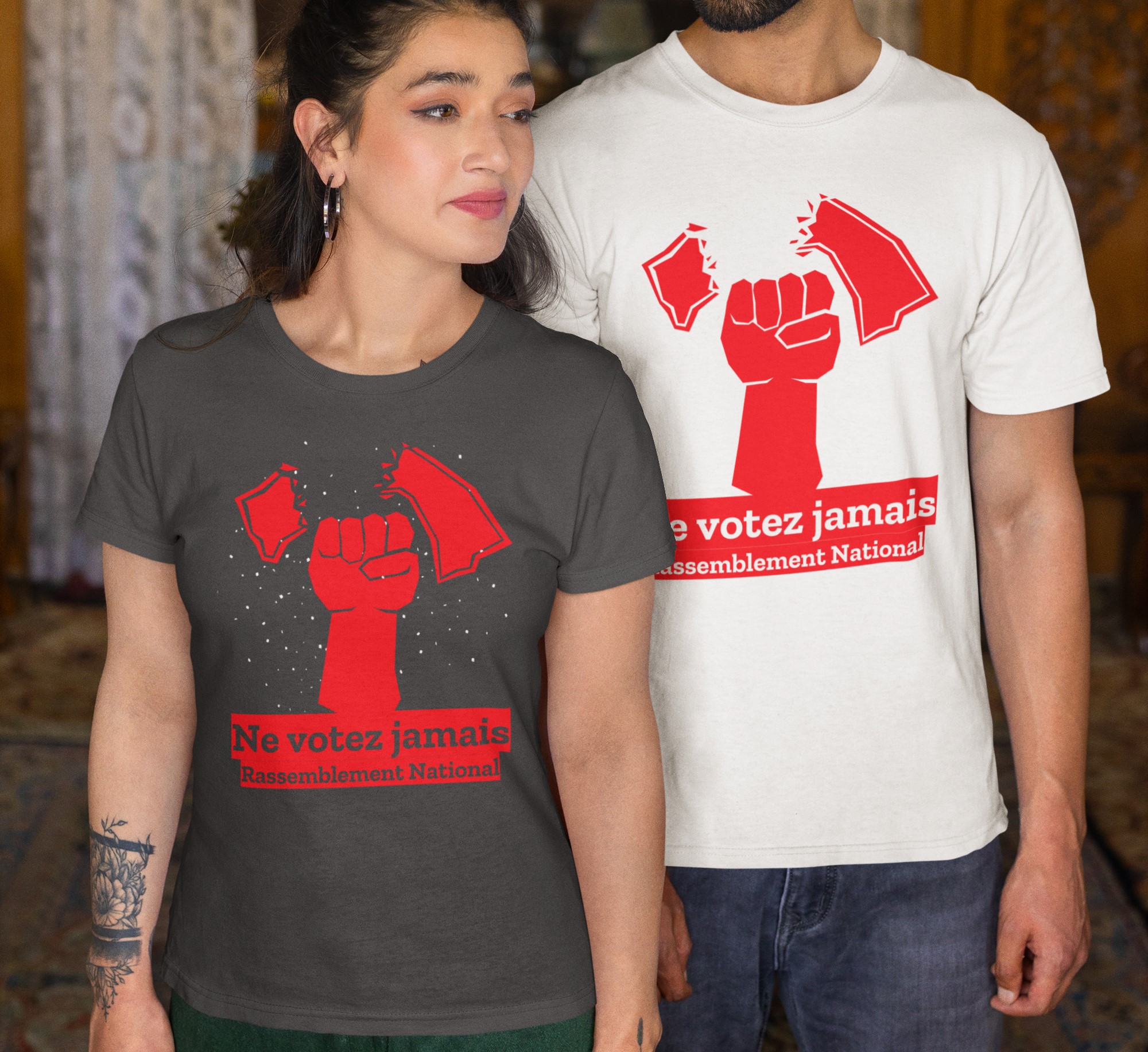 Election Française 2024 'Ne votez jamais' T_shirt
